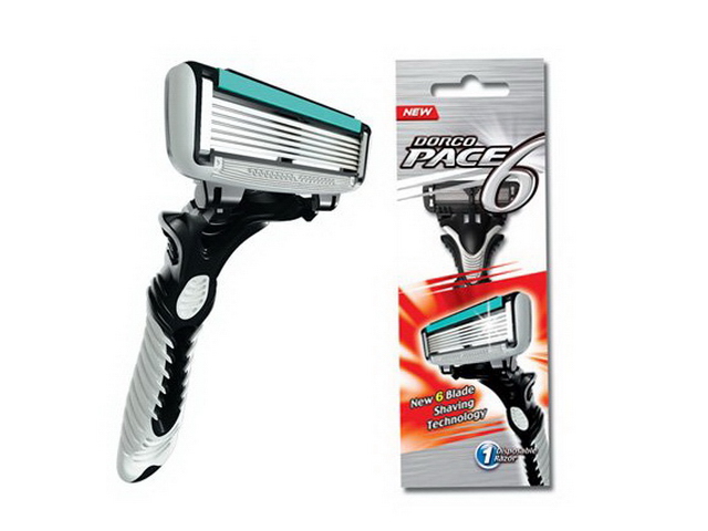 DORCO PACE6 одноразовые станки 1 штука 6 лезвий плавающая головка увлажняющая лента *10/480