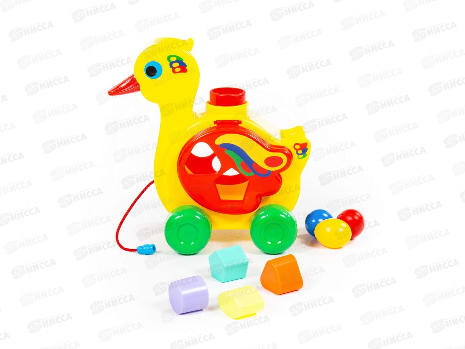 Каталка-логика уточка-несушка 6219 в/сетке *14