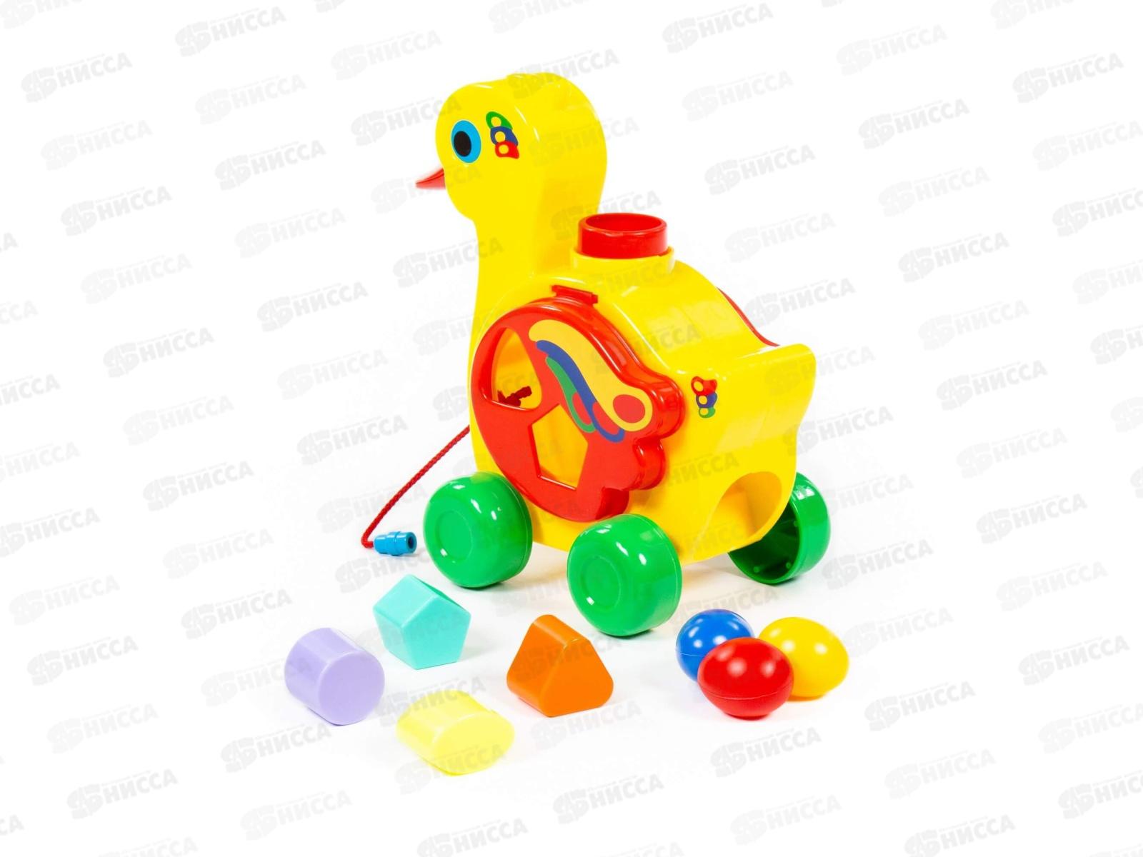 Каталка-логика уточка-несушка 6219 в/сетке *14