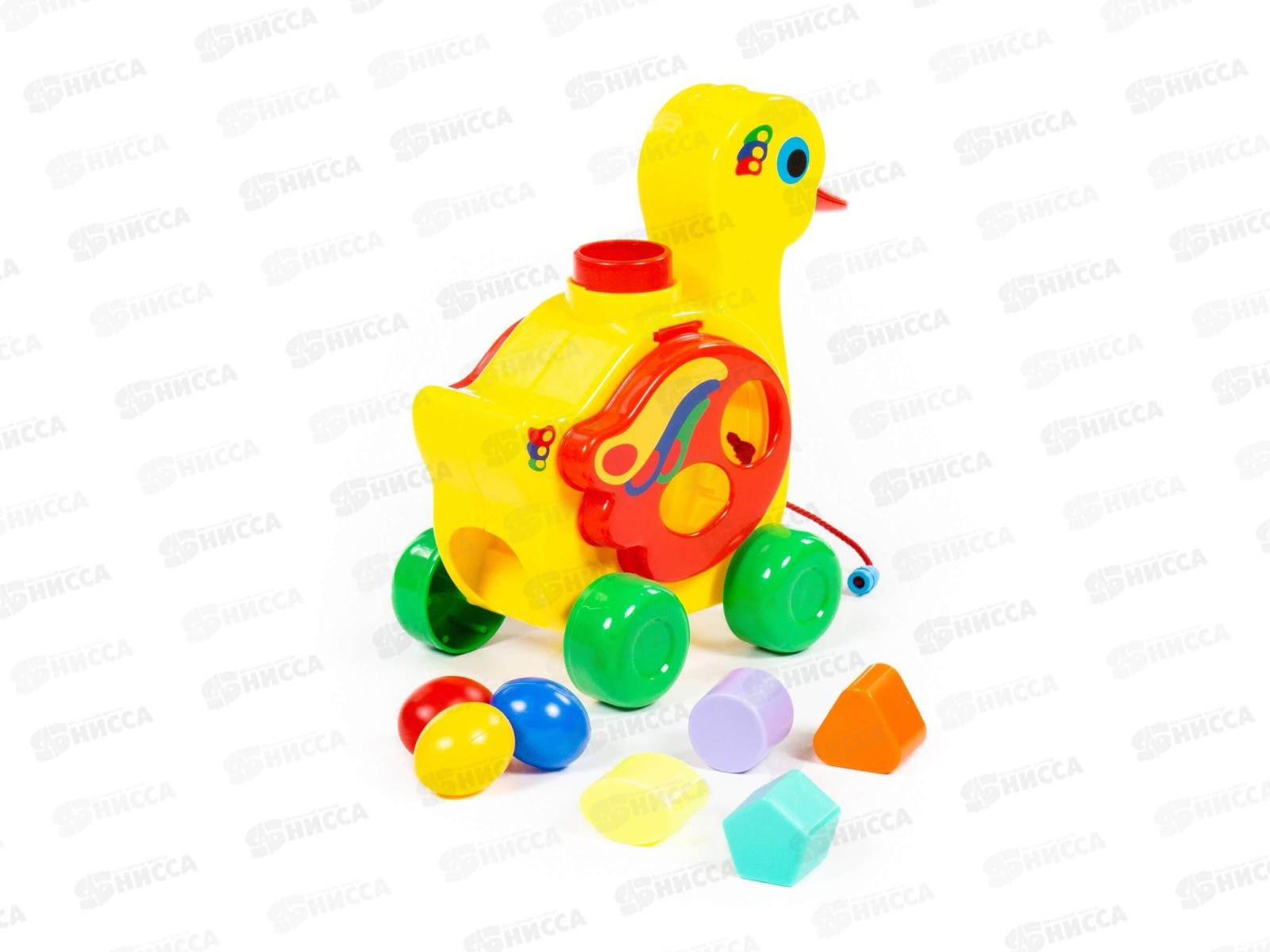 Каталка-логика уточка-несушка 6219 в/сетке *14