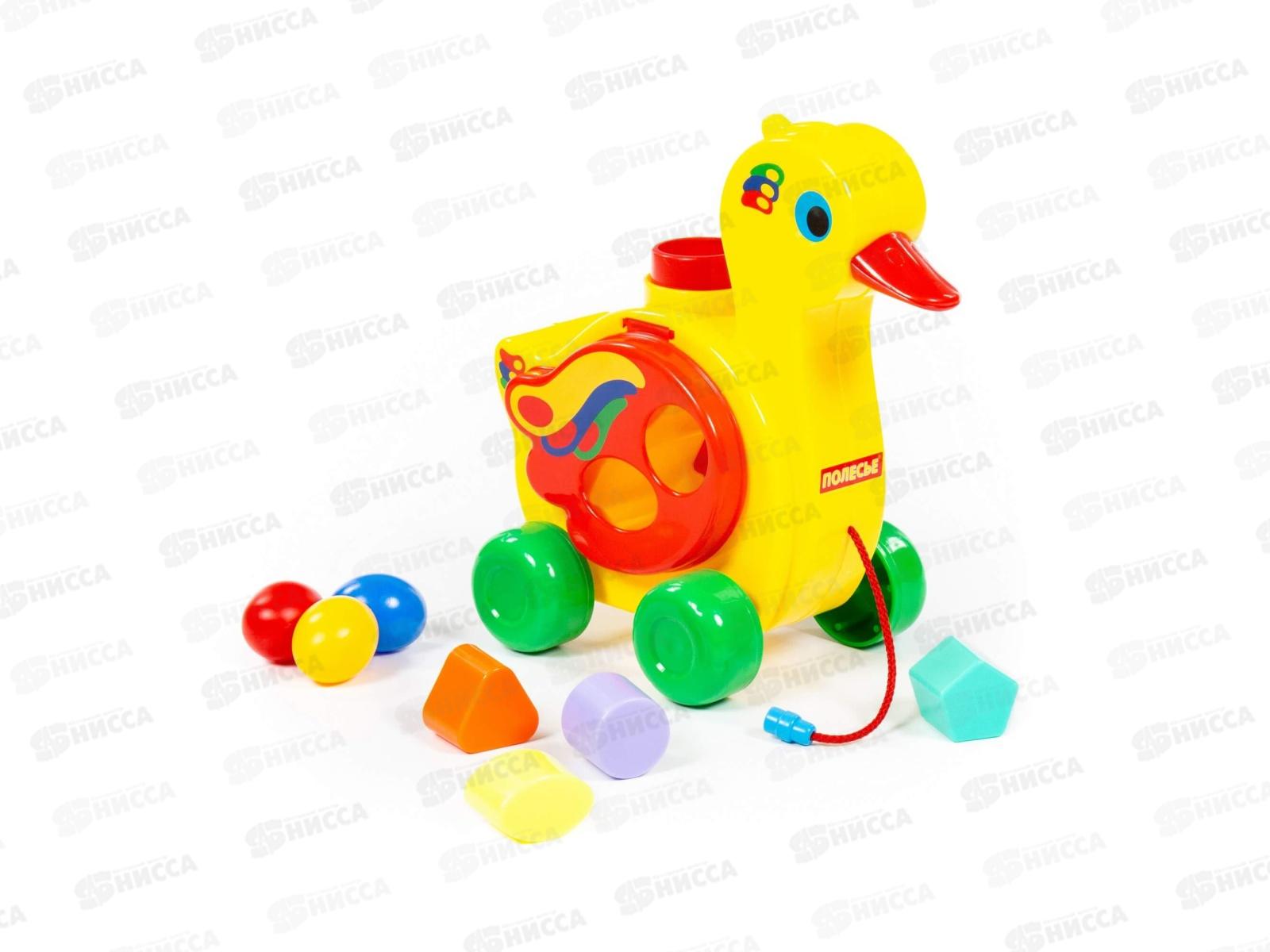 Каталка-логика уточка-несушка 6219 в/сетке *14