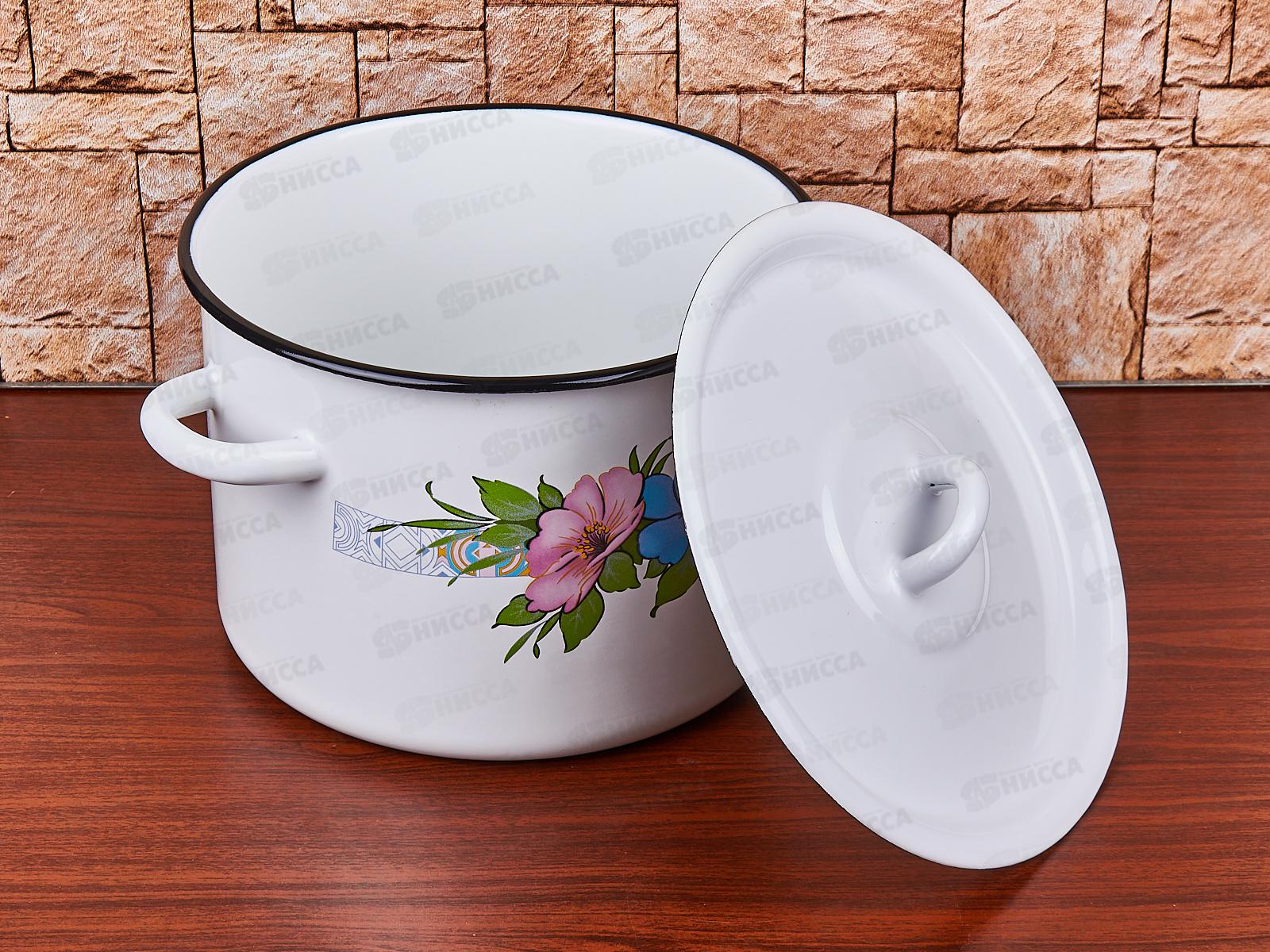 Кастрюля 4,5л эмалированная с рисунком 01-1615/4 *2