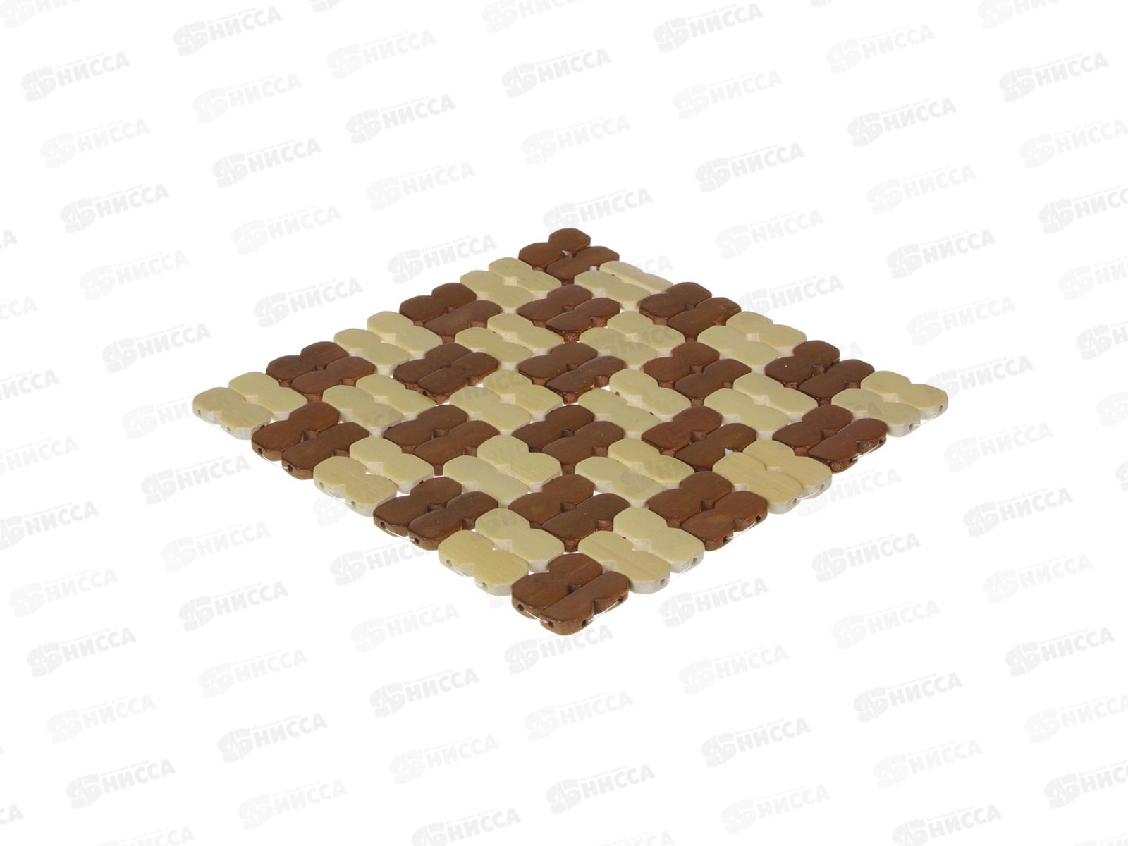 Подставка под горячее бамбуковая  &quotКлетка&quot 20*20см GD007-3  888-028 г