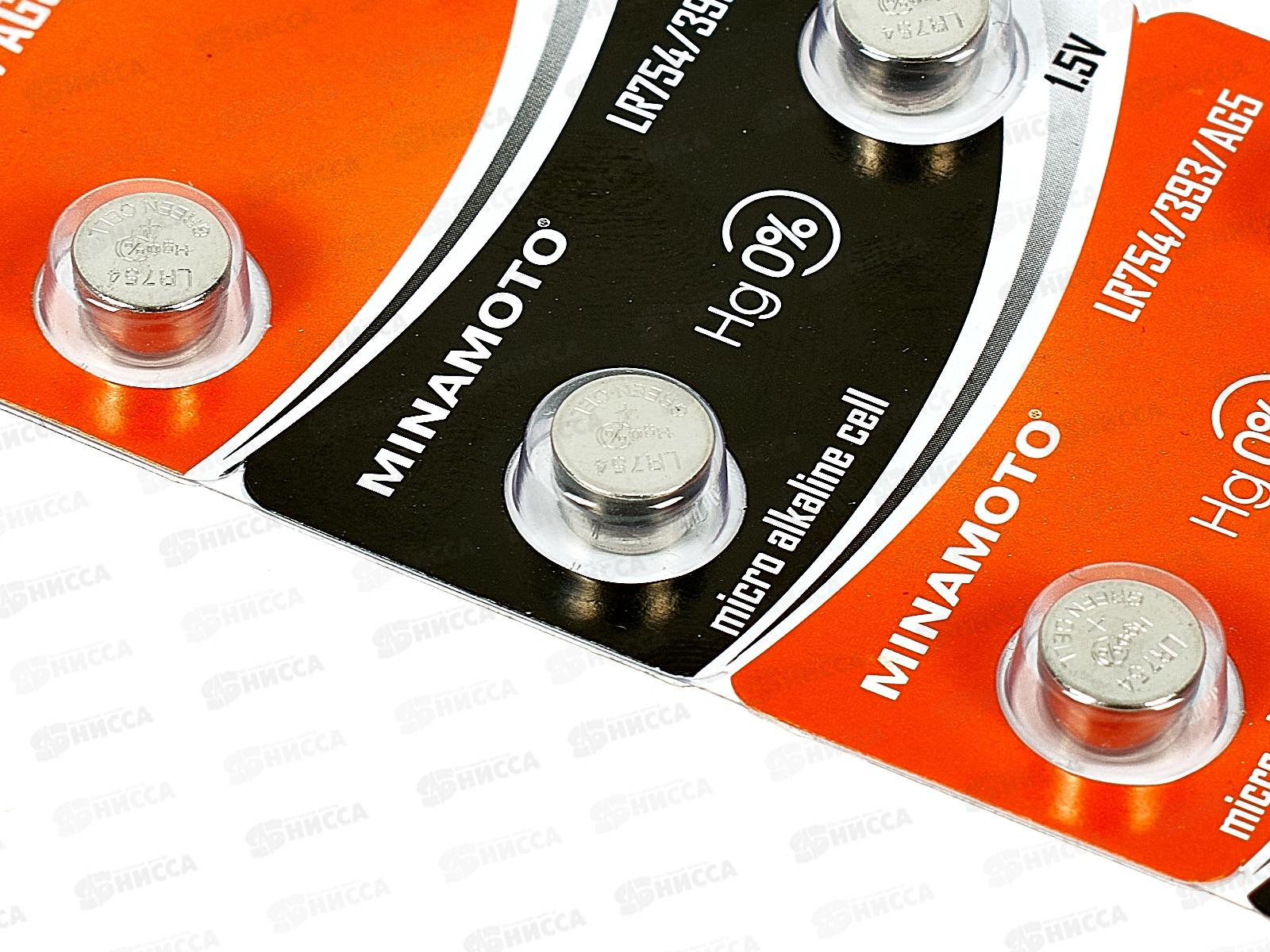 Батарейки МИНАМОТО AG5 (LR754) *10/200