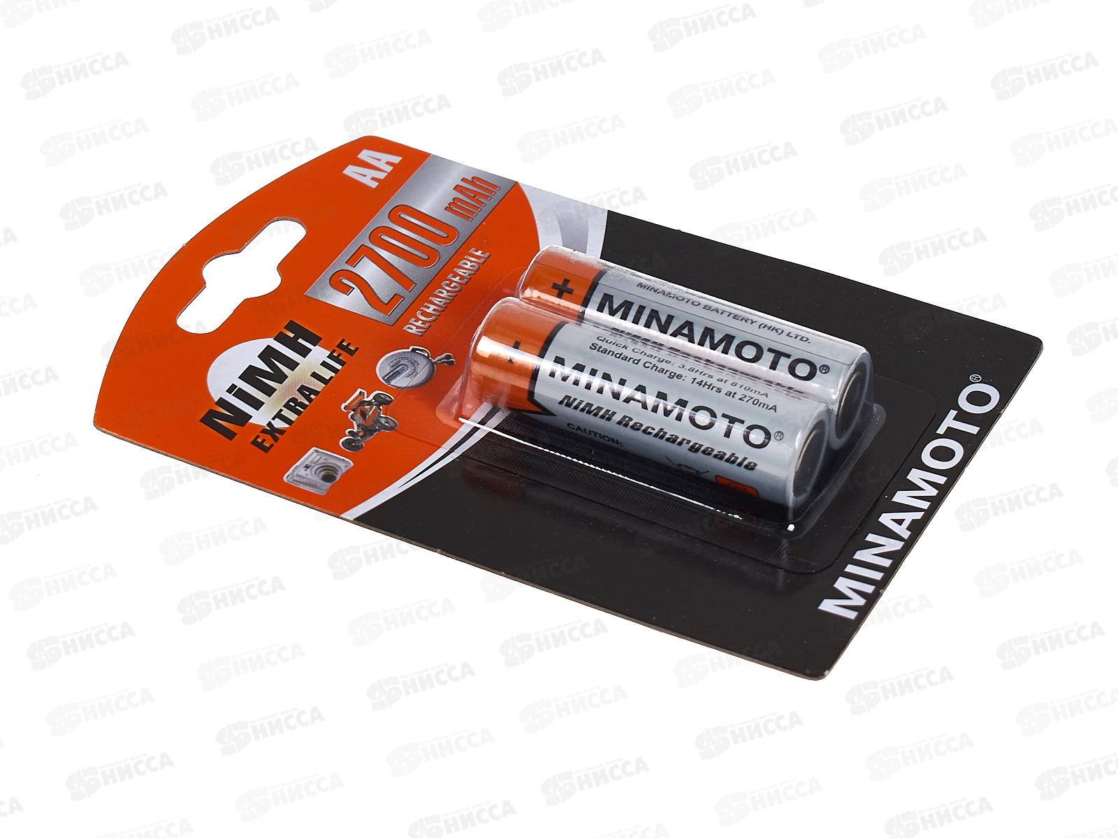 Батарейка Аккумуляторы Minamoto R6 AA 2700mAh Ni-MH BP-2 *2/26