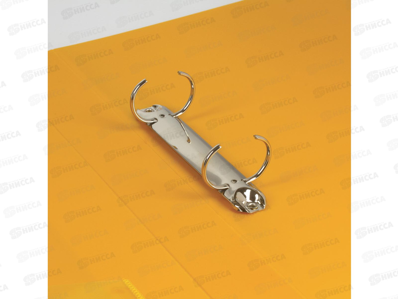 Папка на 2-х кольцах 35мм А4 BRAU Contract, до 180 листов желтая, 221795 *20