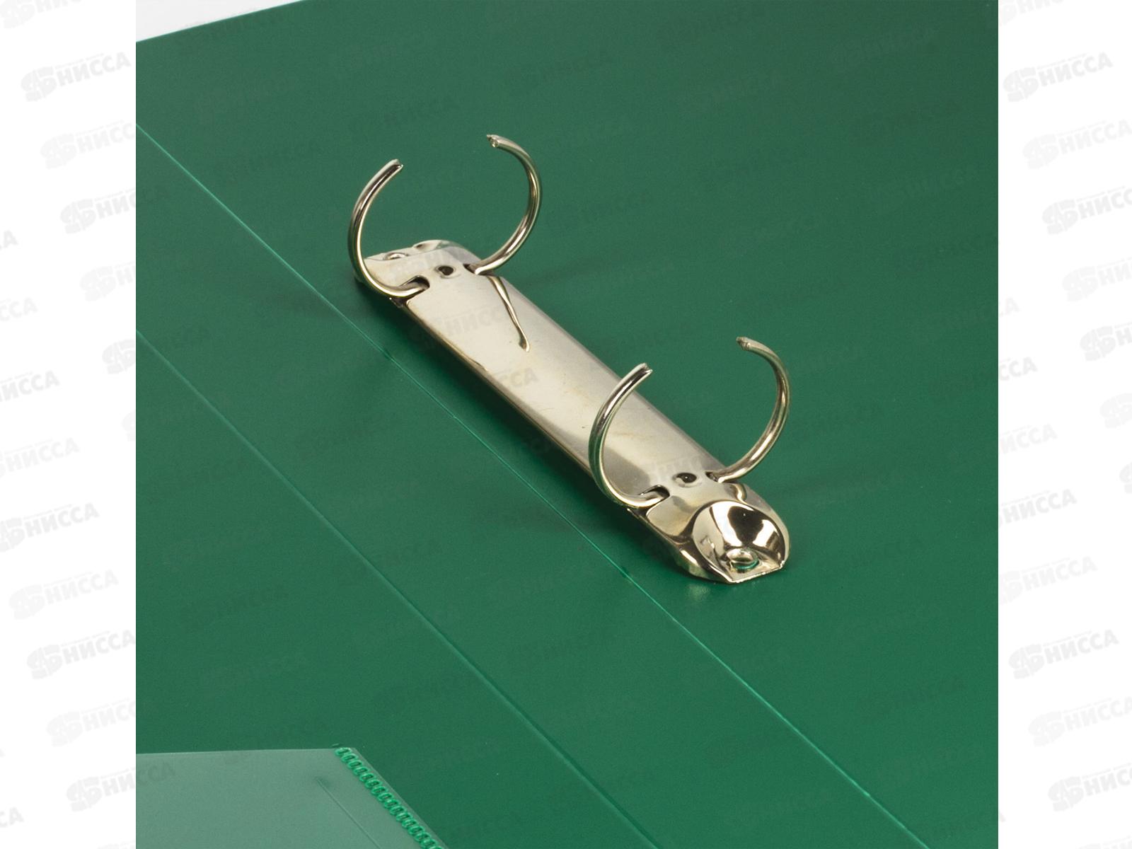 Папка на 2-х кольцах 35мм А4 BRAU Contract, до 180 листов. зеленая, 221794 *20