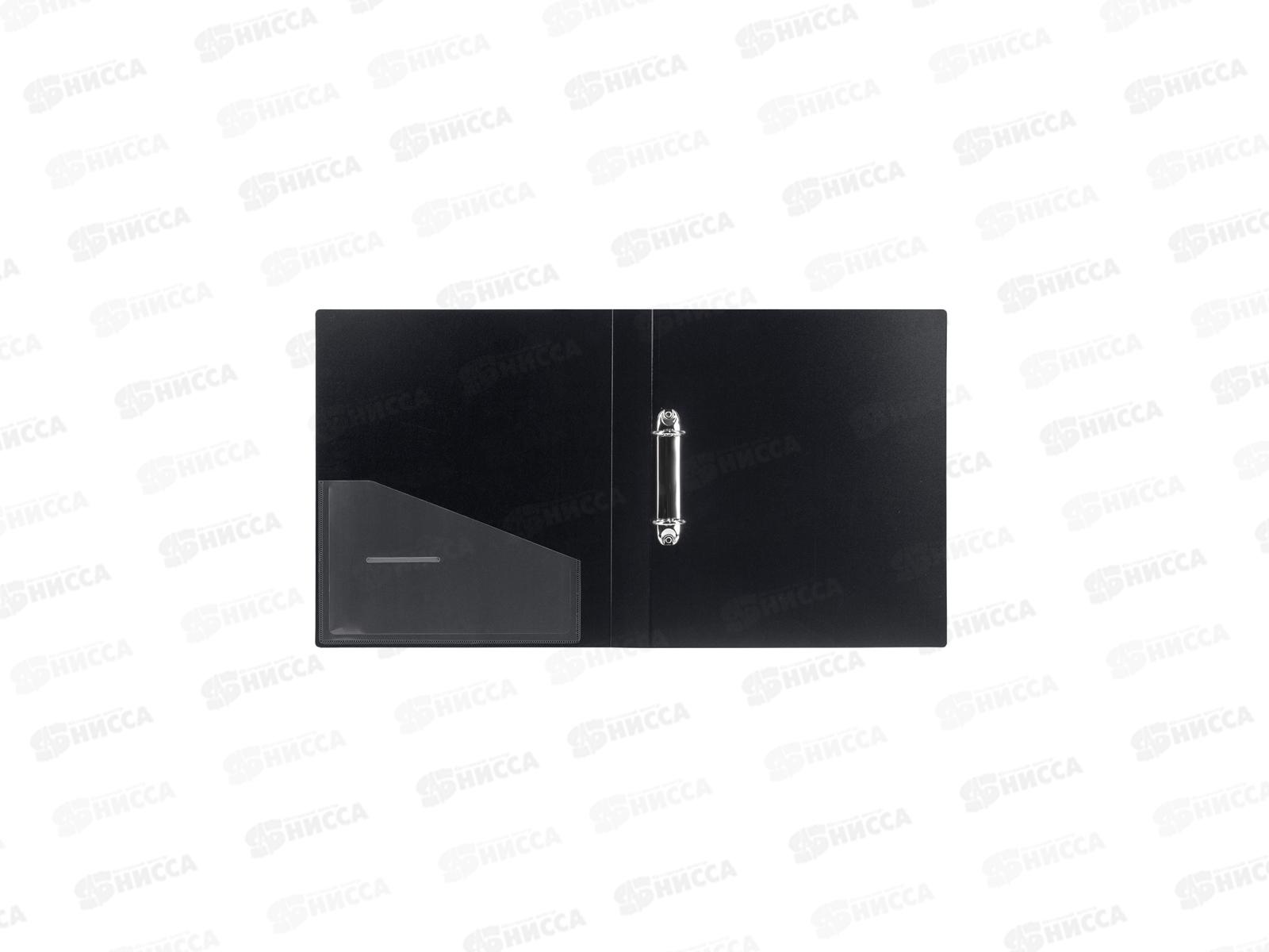 Папка на 2-х кольцах 35мм А4 BRAU Contract, до 180 листов, черная, 221791 *20