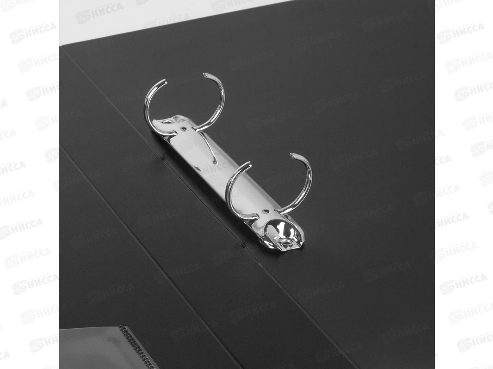 Папка на 2-х кольцах 35мм А4 BRAU Contract, до 180 листов, черная, 221791 *20