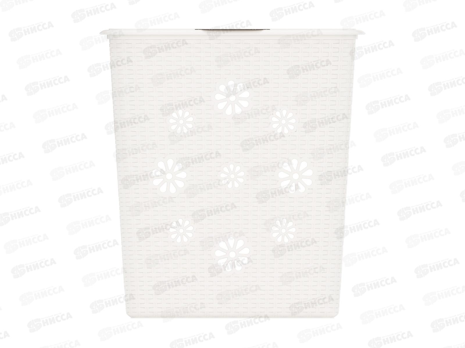 Корзина 60л для белья &quotПлетёнка&quot (белая) *4 М2254