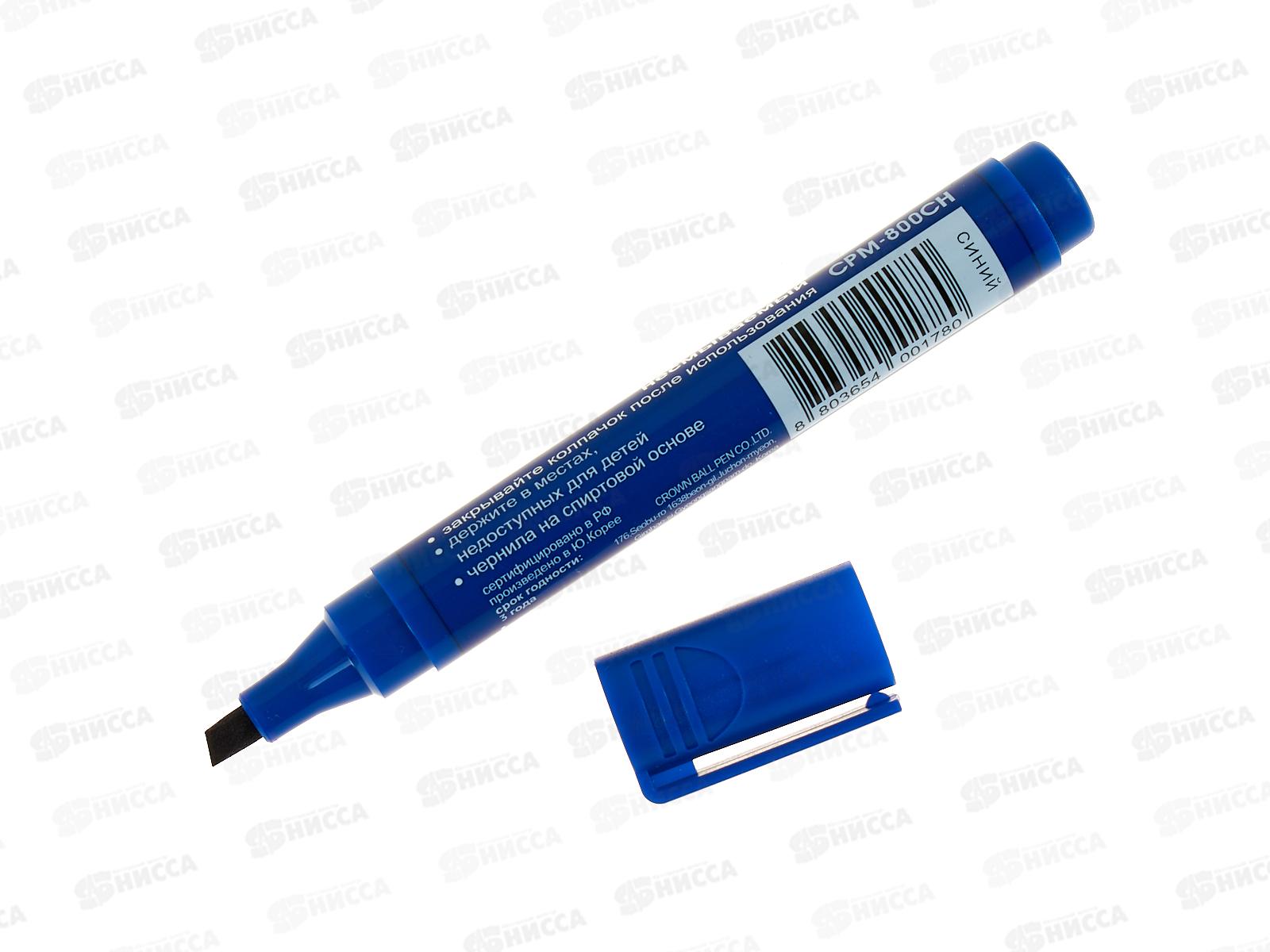 Маркер CROWN Multi marker, скош., синий, 5мм CPM-800 CH *12/720
