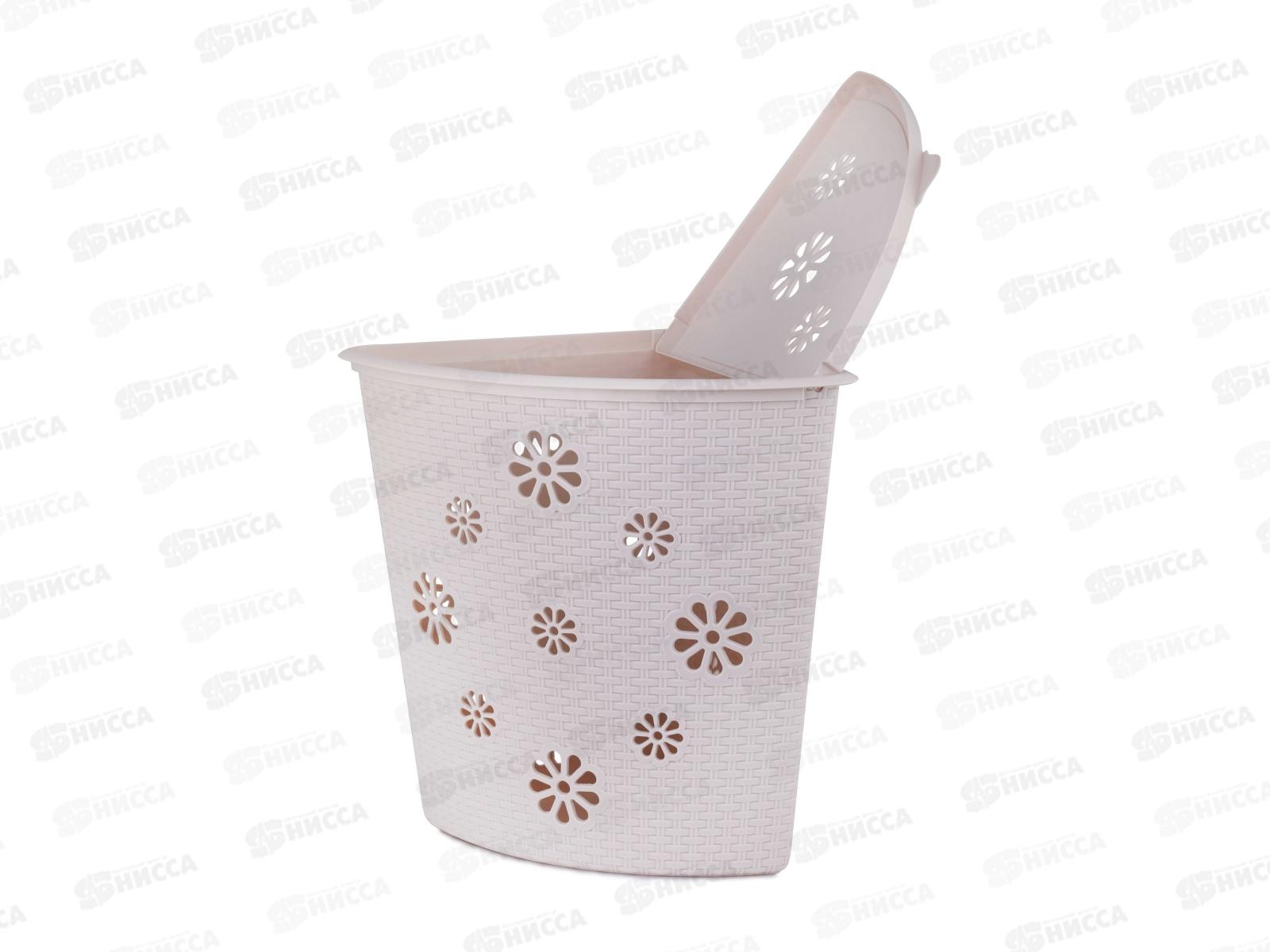 Корзина 45л &quotПлетенка&quot угловая  (слоновая кость) М2029 *6