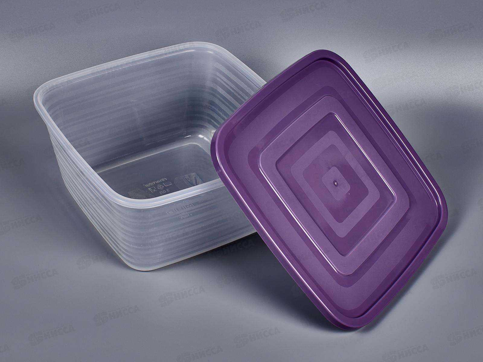 Контейнер СВЧ 3,0л Унико квадратныйС212*28