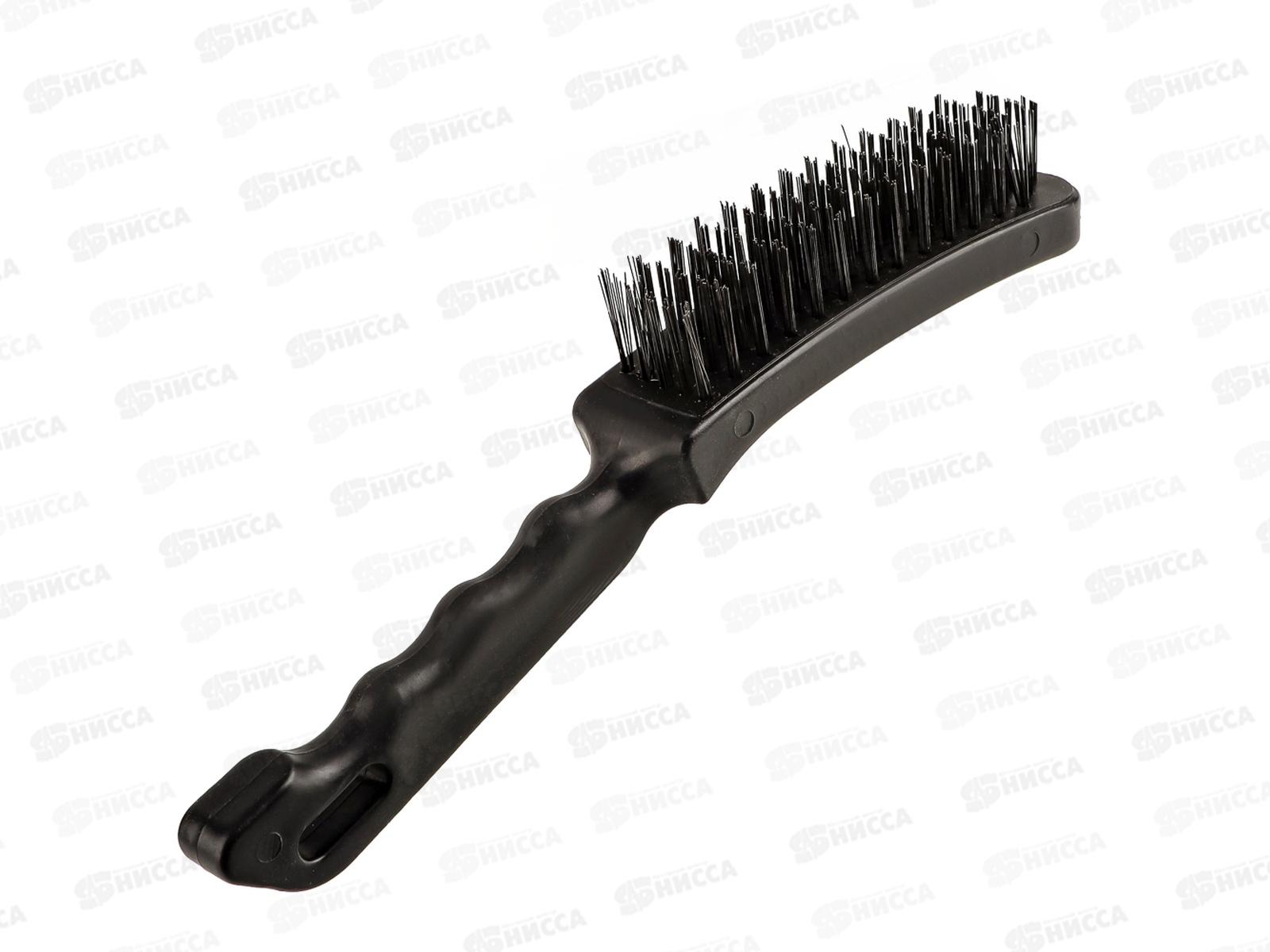 Щетка металлическая с пластиковой ручкой 5-ти рядная  656-071 *12 г