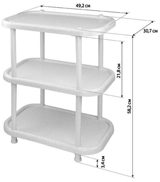 Полка овальная 3-х секционная Мрамор  2716М *3