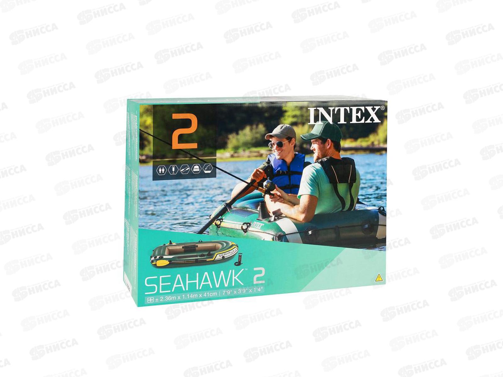Лодка 68347 (236х114х41) Seahawk нагрузка до 240кг, насос, весла INTEX  *2