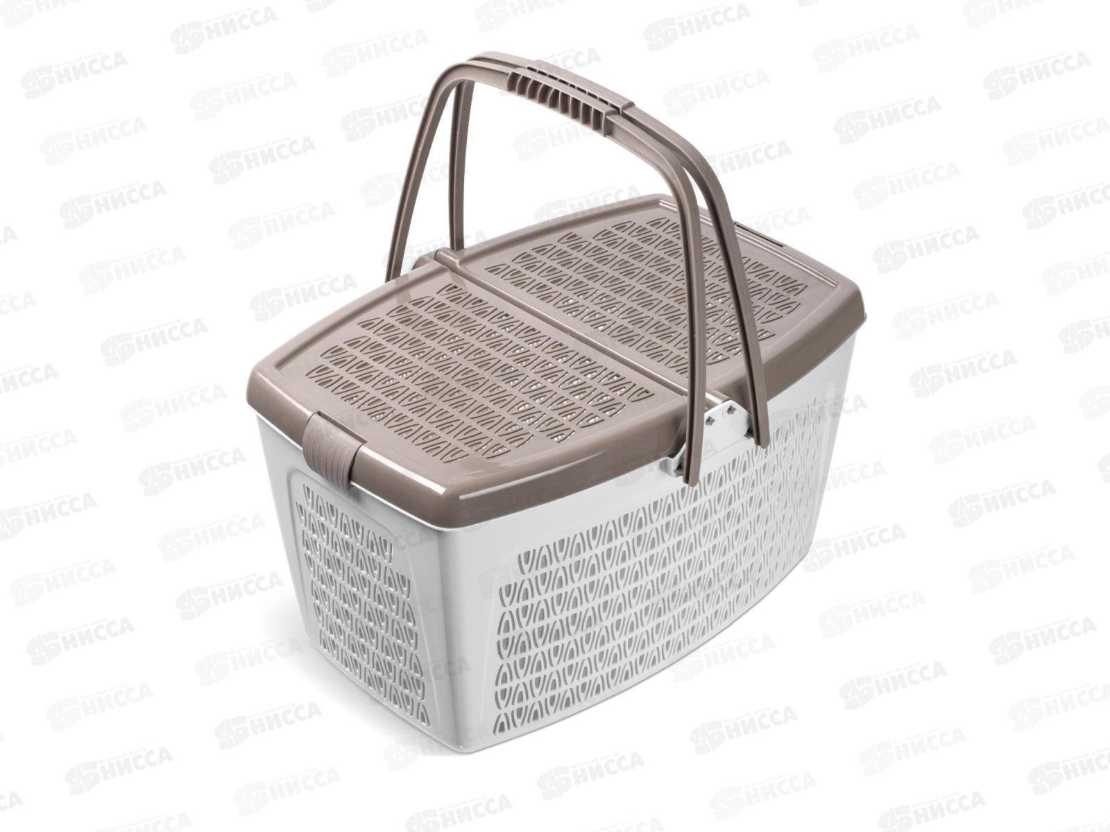 Корзина для пикника Конти 23л с крышкой С731 ассортимент *6