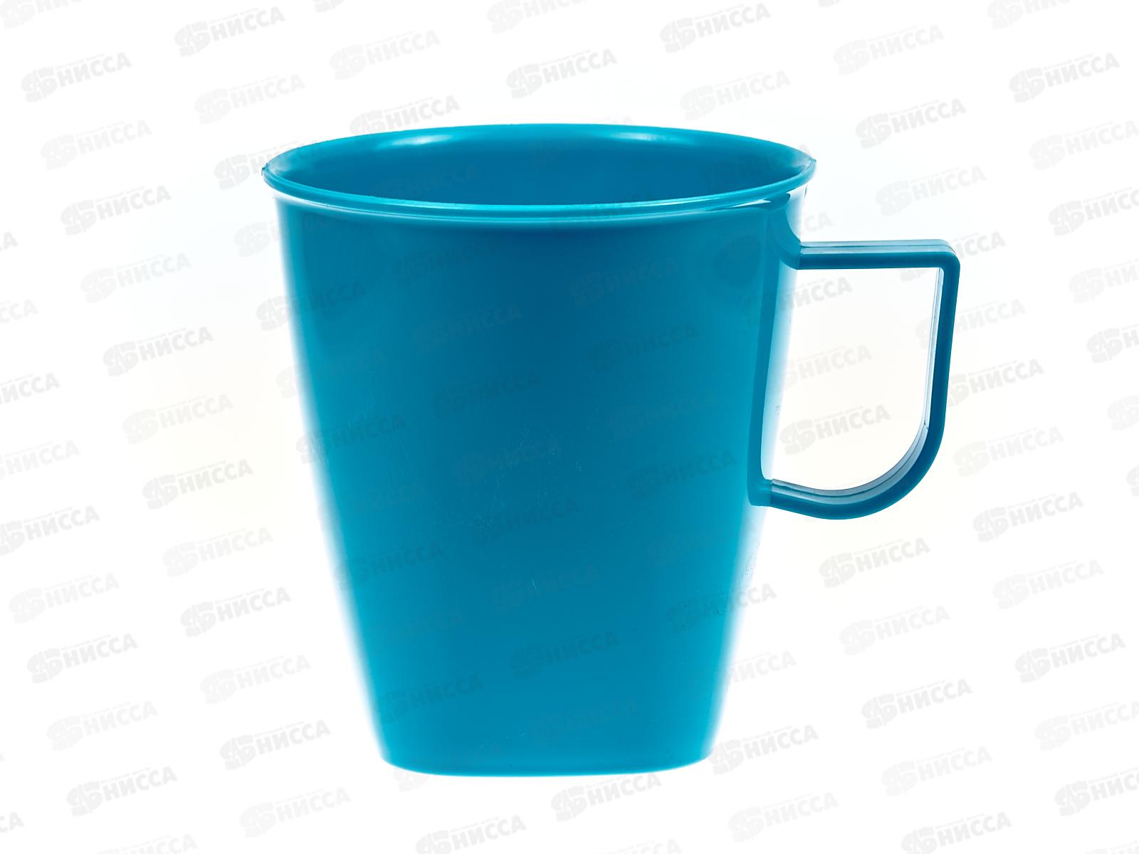 Кружка пластмассовая  360 мл голубая  *32