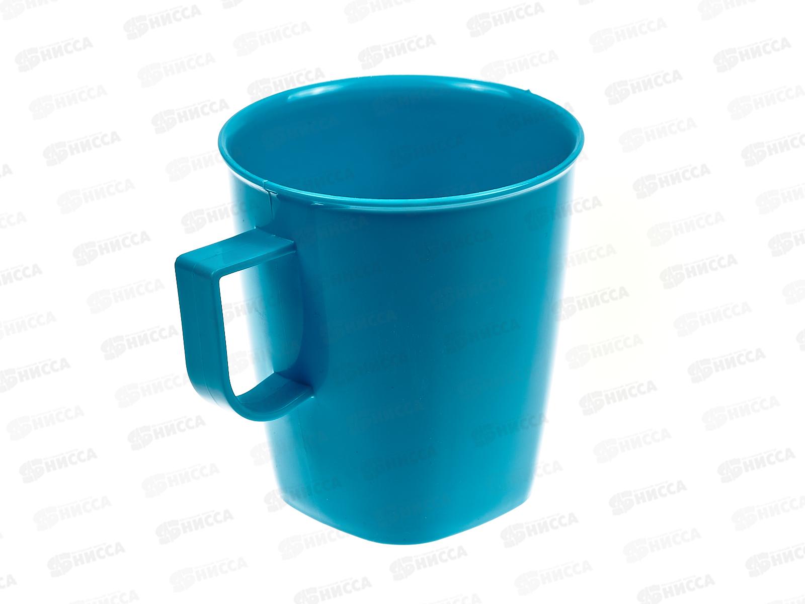 Кружка пластмассовая  360 мл голубая  *32