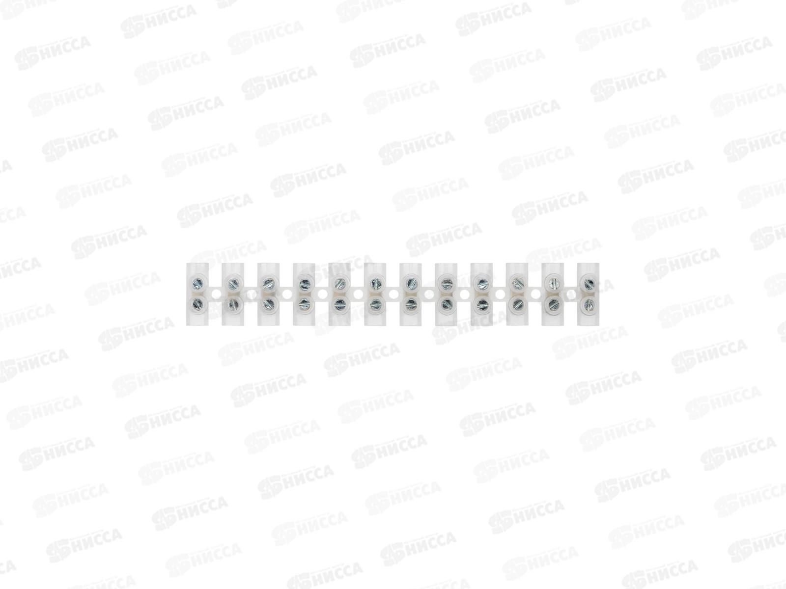 Зажим винтовой TDM ЗВИ-10 п/п 1,5-6кв.мм 12пар 100°C белый, 0023 *10