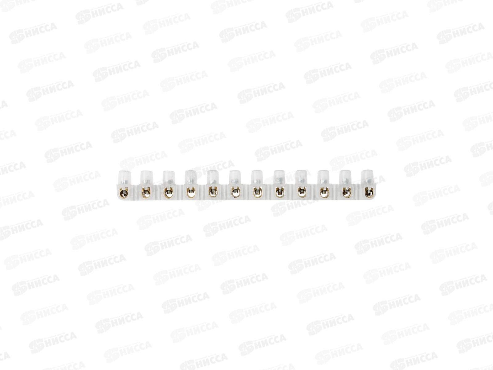 Зажим винтовой TDM ЗВИ-10 п/п 1,5-6кв.мм 12пар 100°C белый, 0023 *10