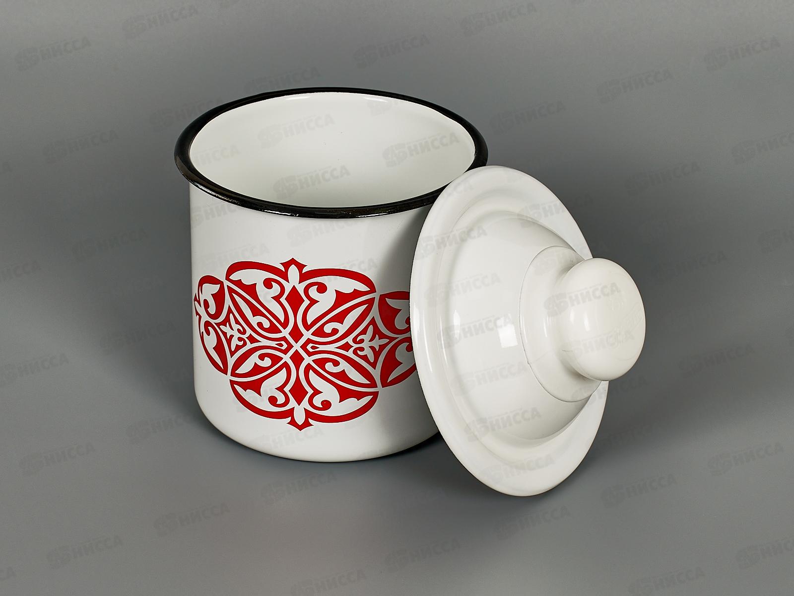 Кружка 1,0л с крышкой с рисунком. 01-0207/4