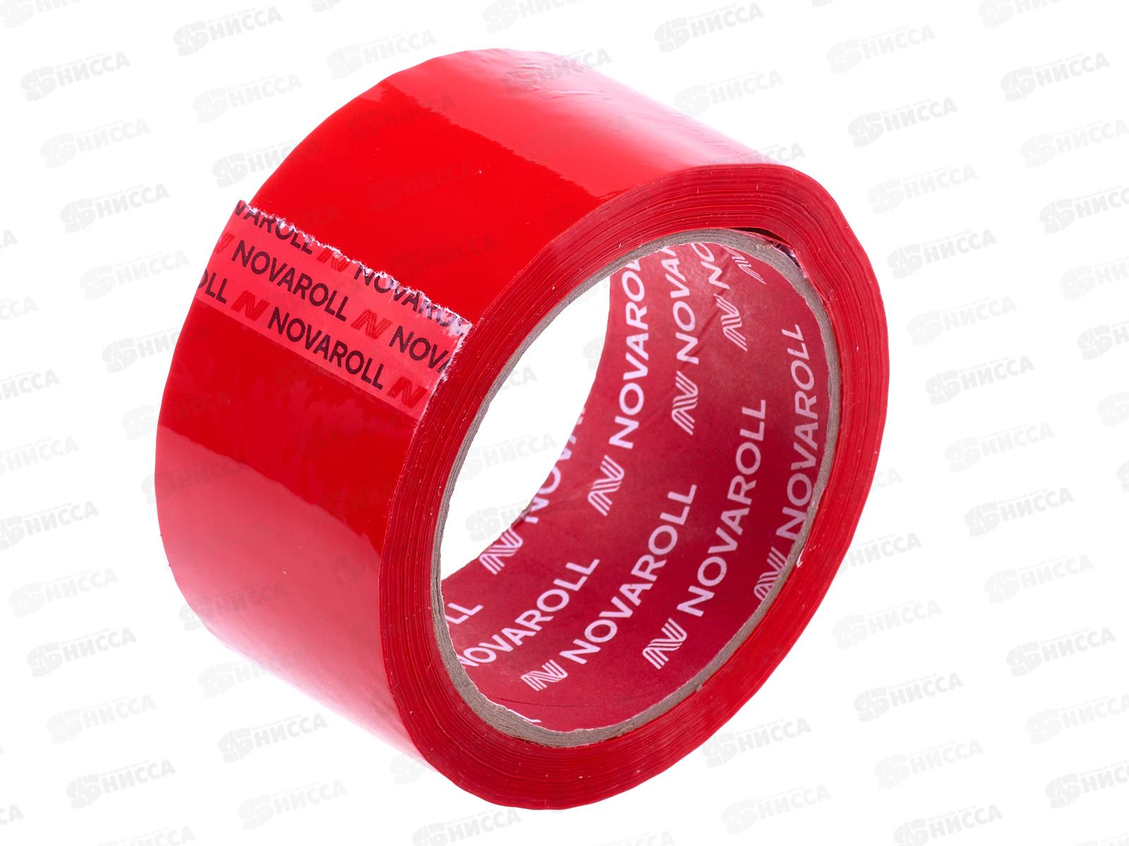 Скотч 48*66м цветной НОВА РОЛЛ 43мкм, красный, 0120-436X *6/36