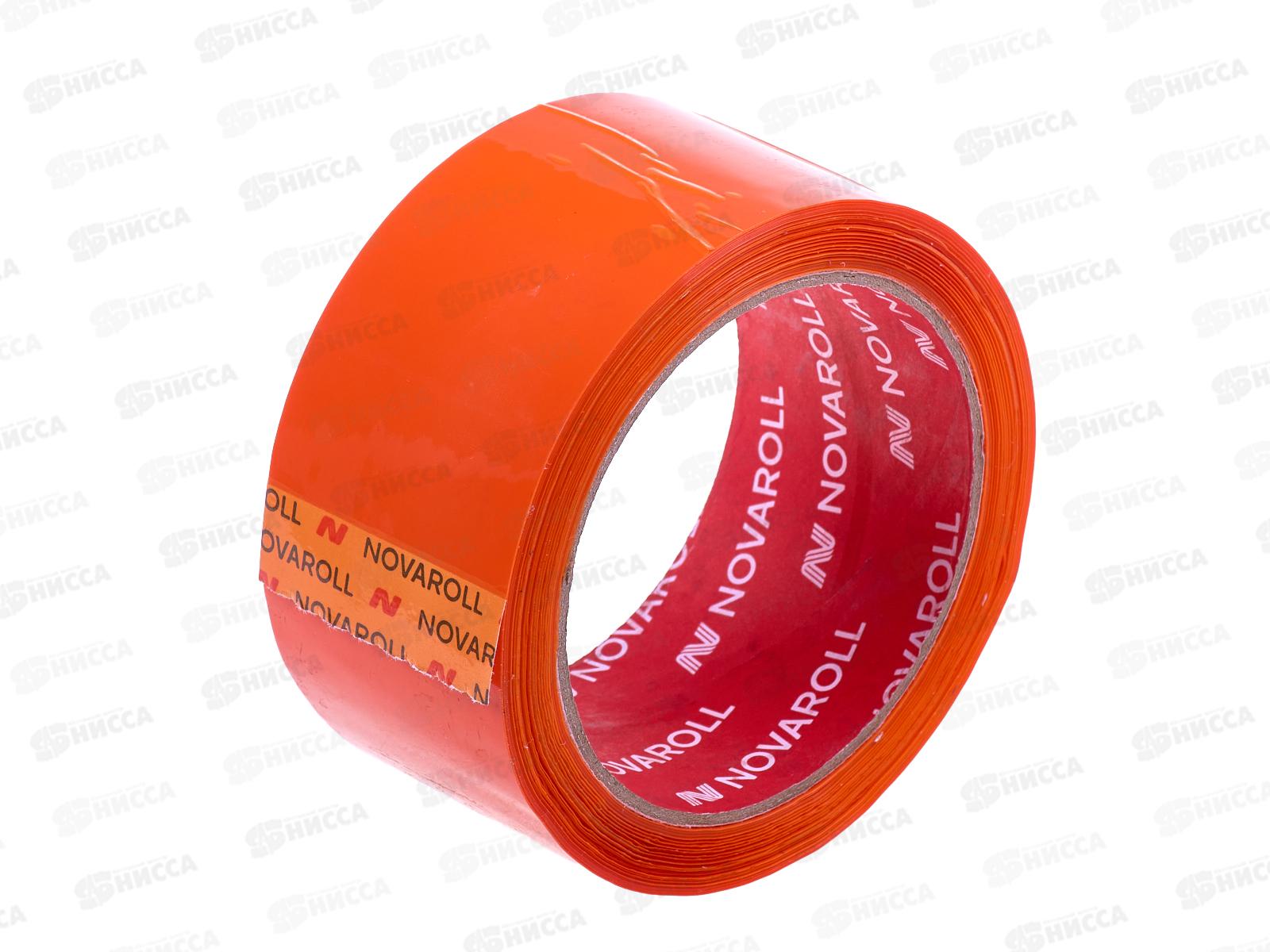 Скотч 48*66м цветной НОВА РОЛЛ 43мкм, оранжевый, 0120-437X *6/36