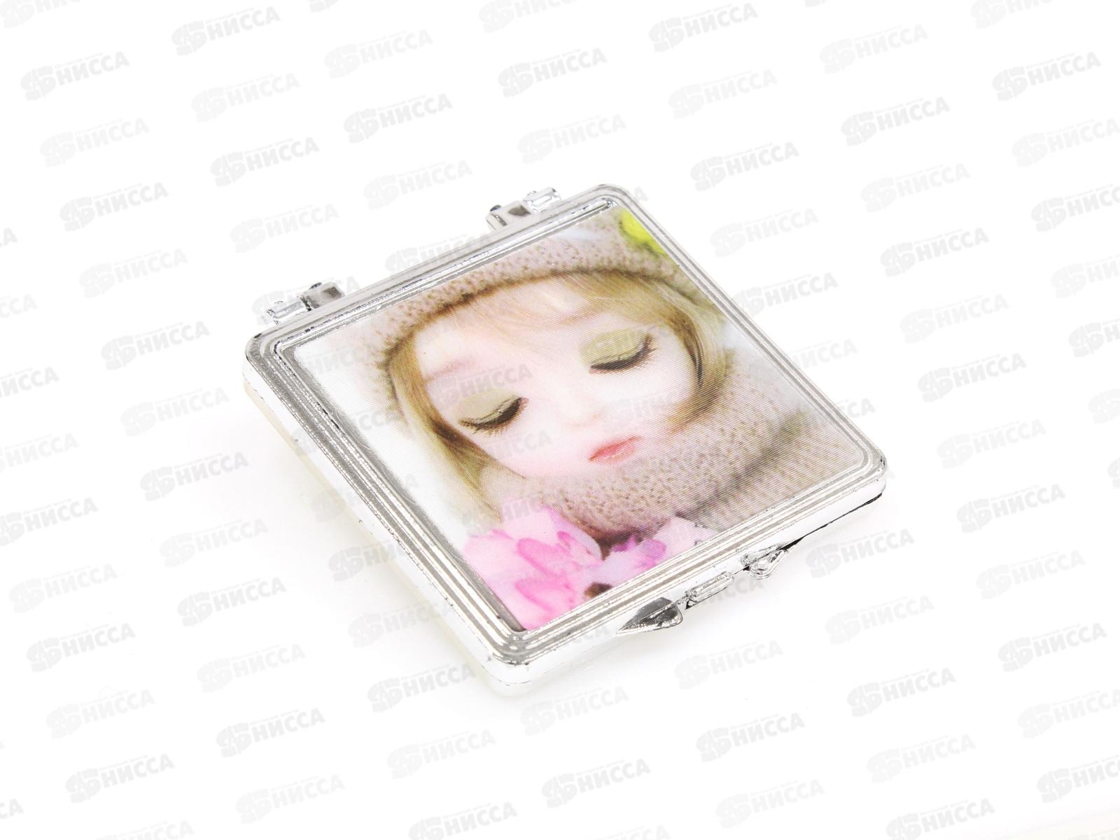 Зеркало складное 34D-F двойное пластиковая оправа (028711   Ж