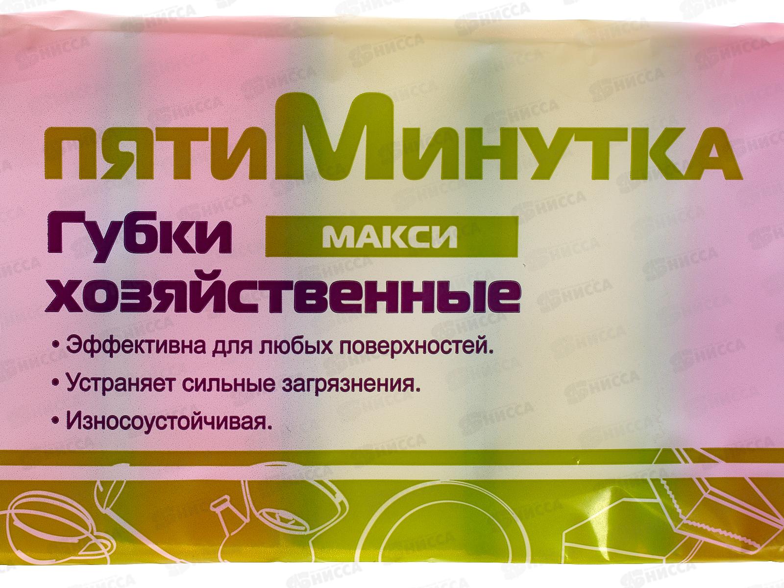 Губка для посуды Пятиминутка 10штук макси  *20