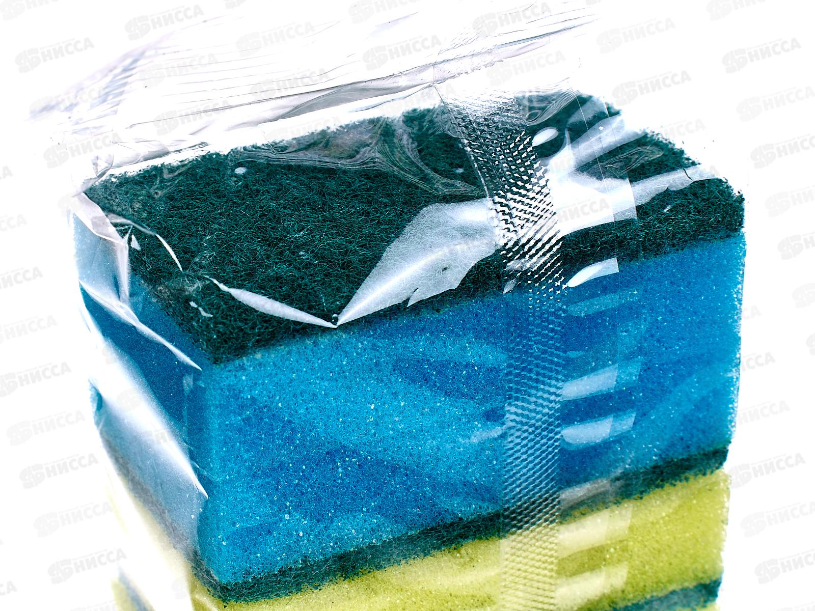 Губка для посуды Пятиминутка 10штук миди  *24