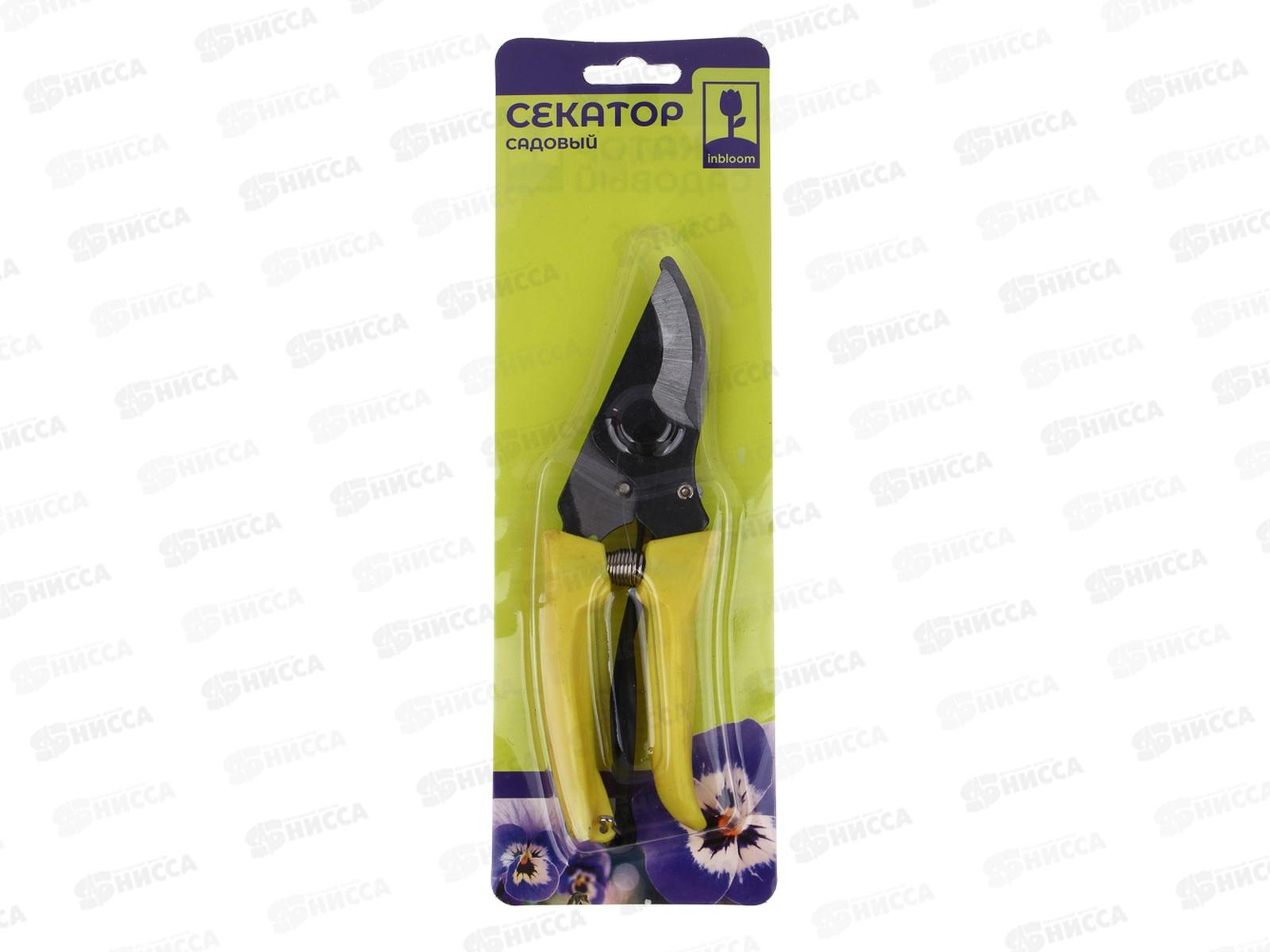 Секатор садовый стальной, пластиковая ручка 17см INBLOOM   186-007 г
