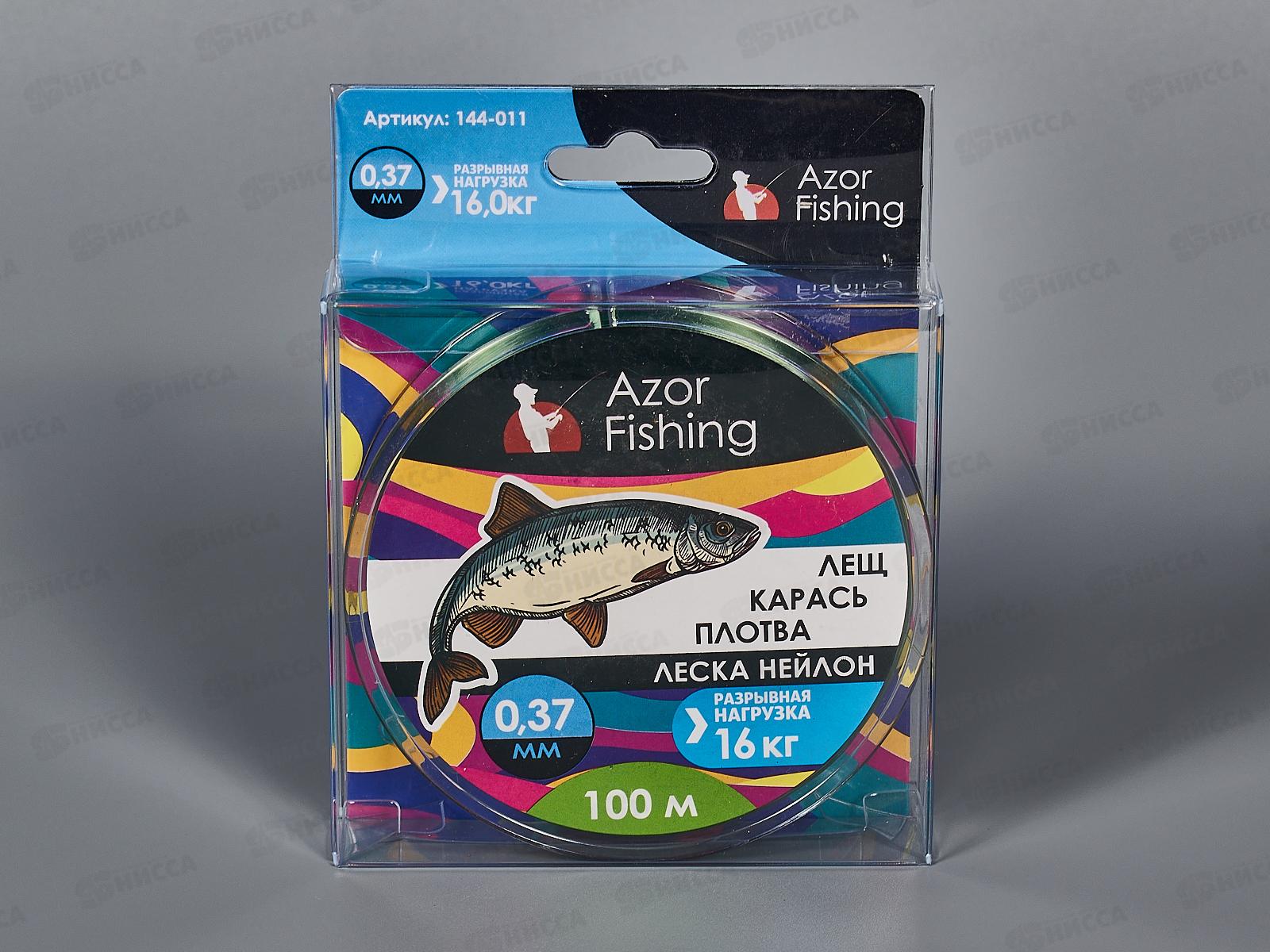 Леска AZOR нейлон Carp 100м, 0,37мм, зел 144-011   г