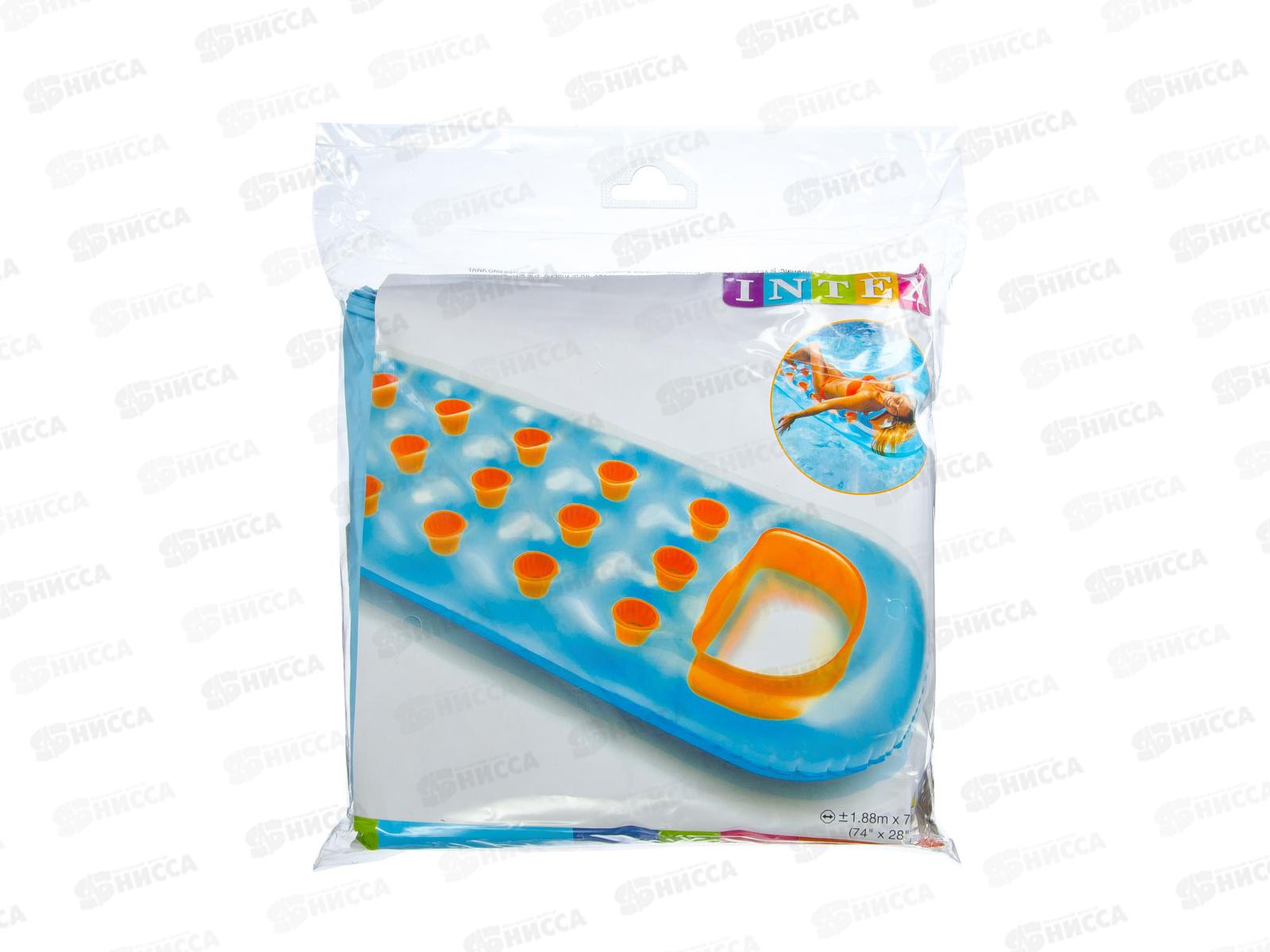 Матрас 59895 (188*71) микс, в пакете  INTEX *12