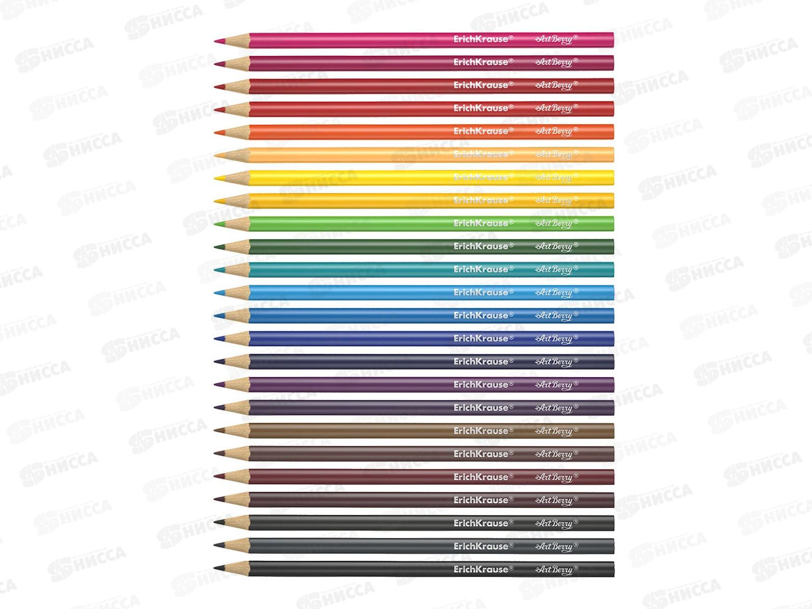 Карандаши 24 цвета EK треугольные, 32480 *6/120