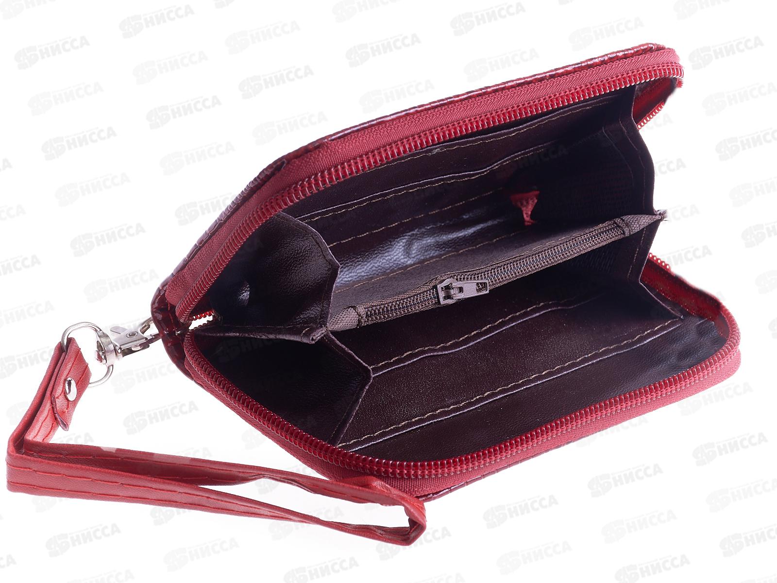 Кошелек лаковый  средний с ручкой,замок,5 отделов ., №164