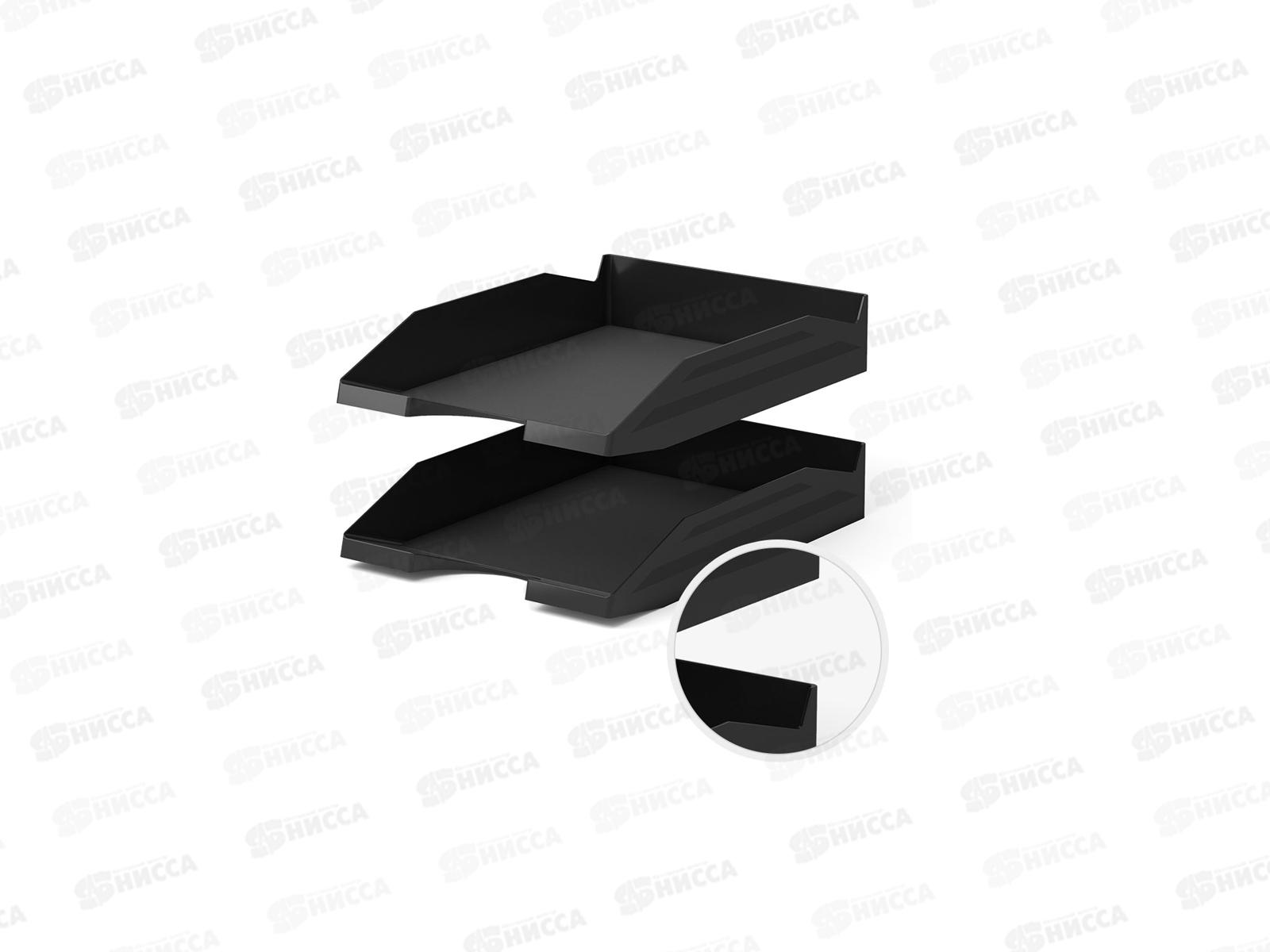 Лоток горизонтальный EK16249 монолитный, черный *10