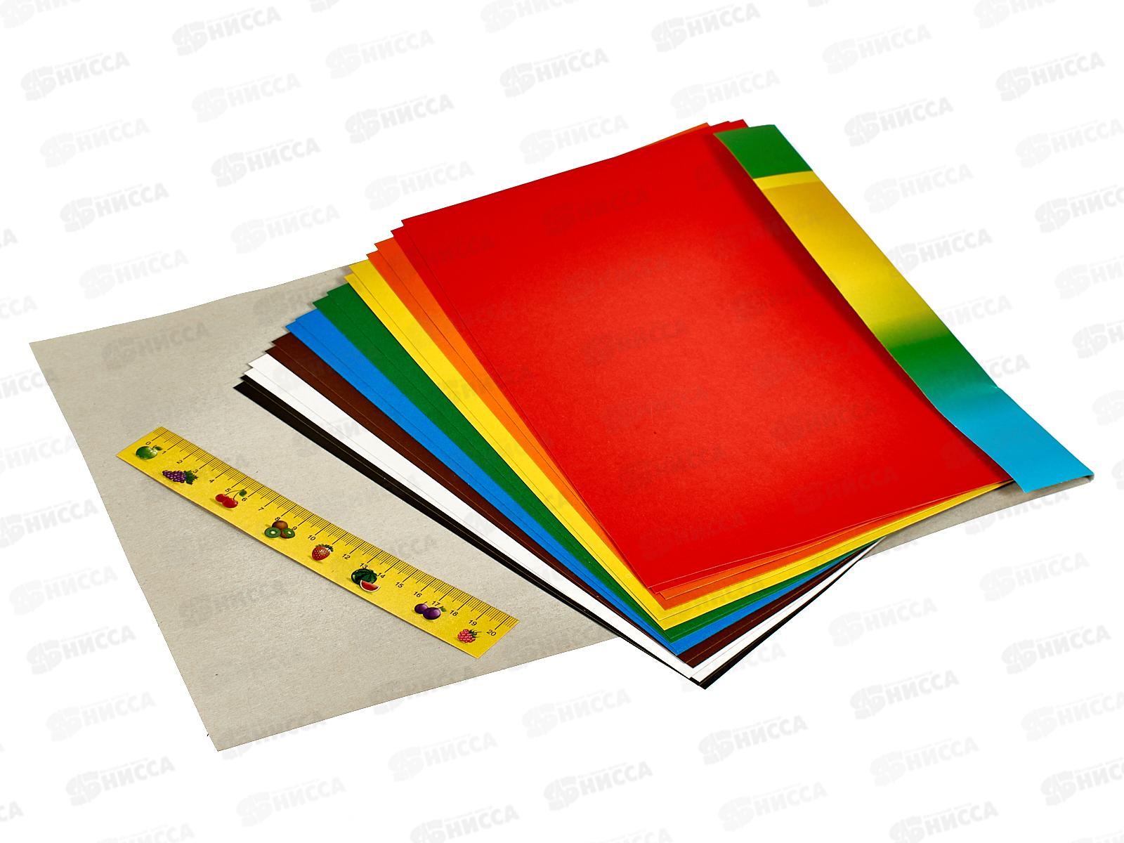 Цветной картон ЛХ А4 16 листов 8 цветов Утенок, ЦК2012 *20