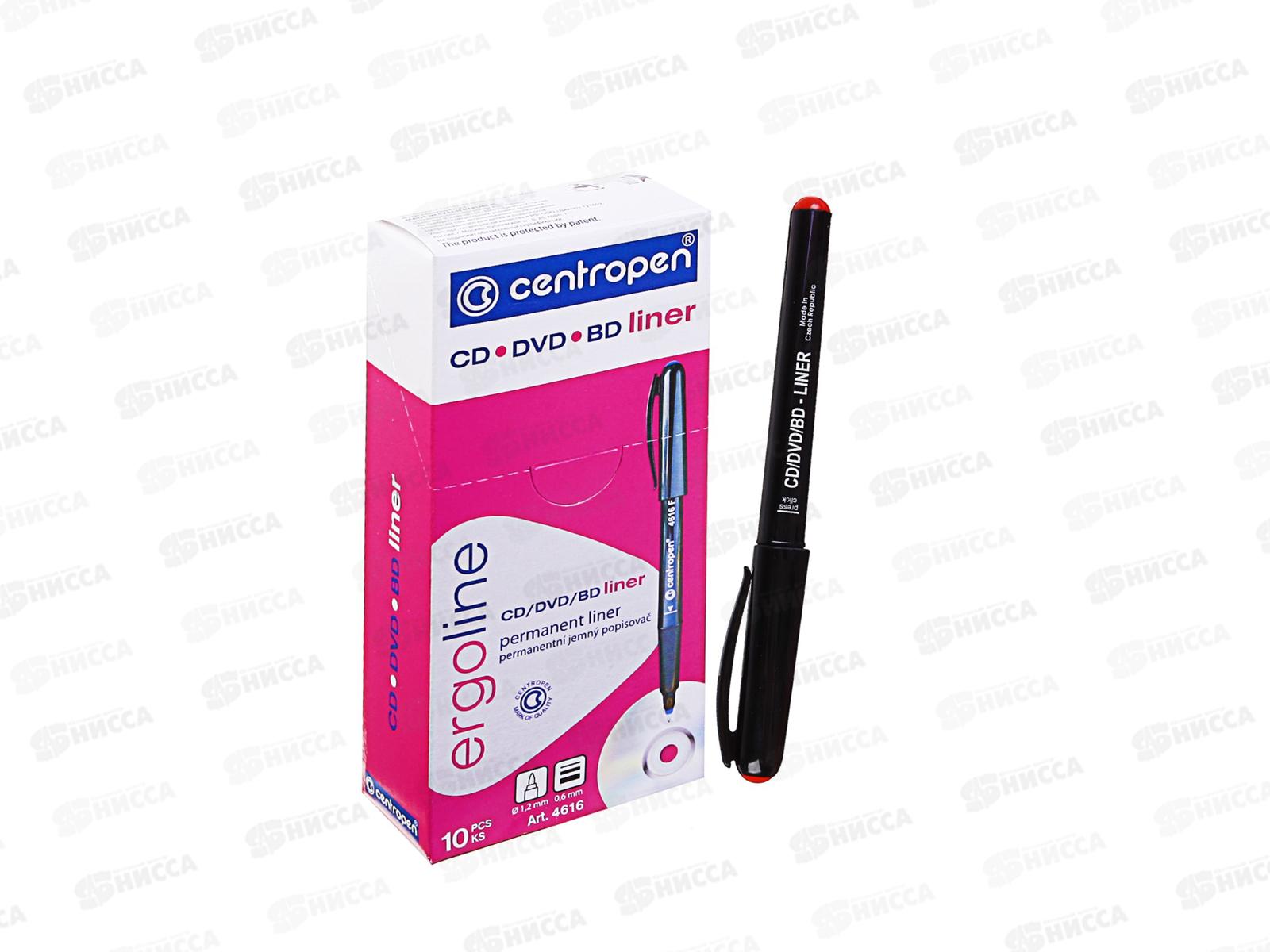 Маркер CENTROP.CD-PEN тонкий наконечник красный, 0.6мм, 4616 *10