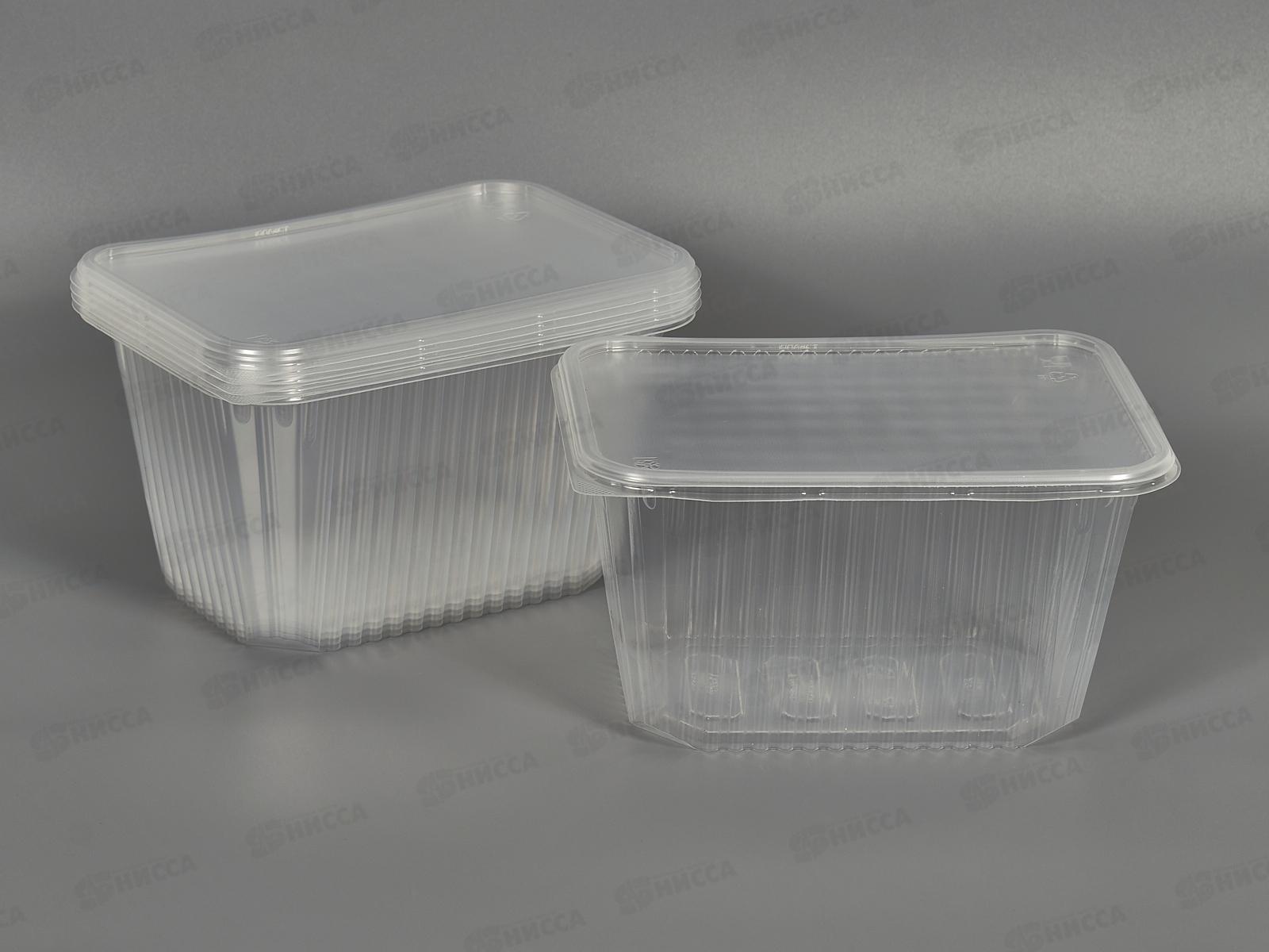 Контейнеры одноразовые Хозяюшка для заморозки ягод,овощей,фруктов 1,5л 5шт *18