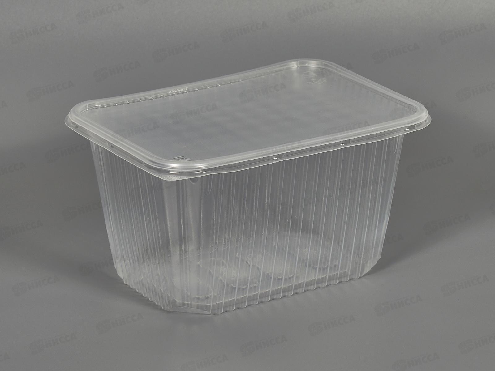 Контейнеры одноразовые Хозяюшка для заморозки ягод,овощей,фруктов 1,5л 5шт *18