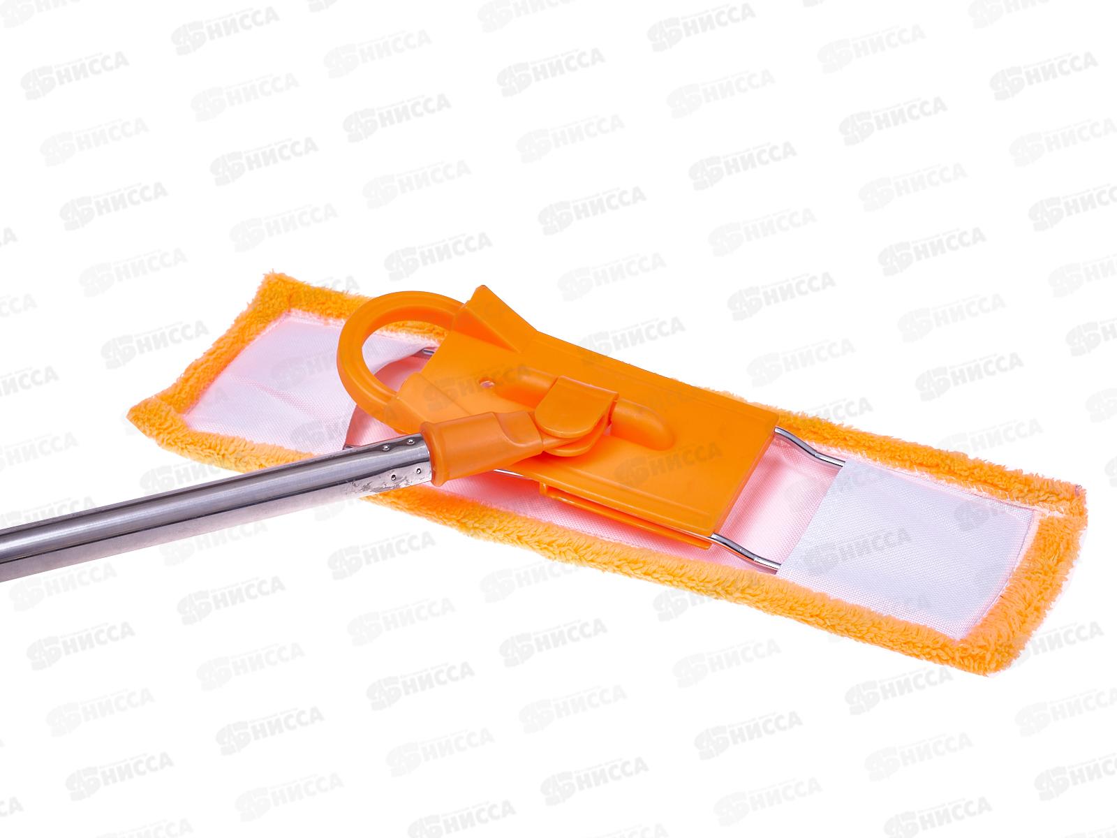 Швабра флеттер с рычажком &quotУмничка&quot микрофибра махровая *30