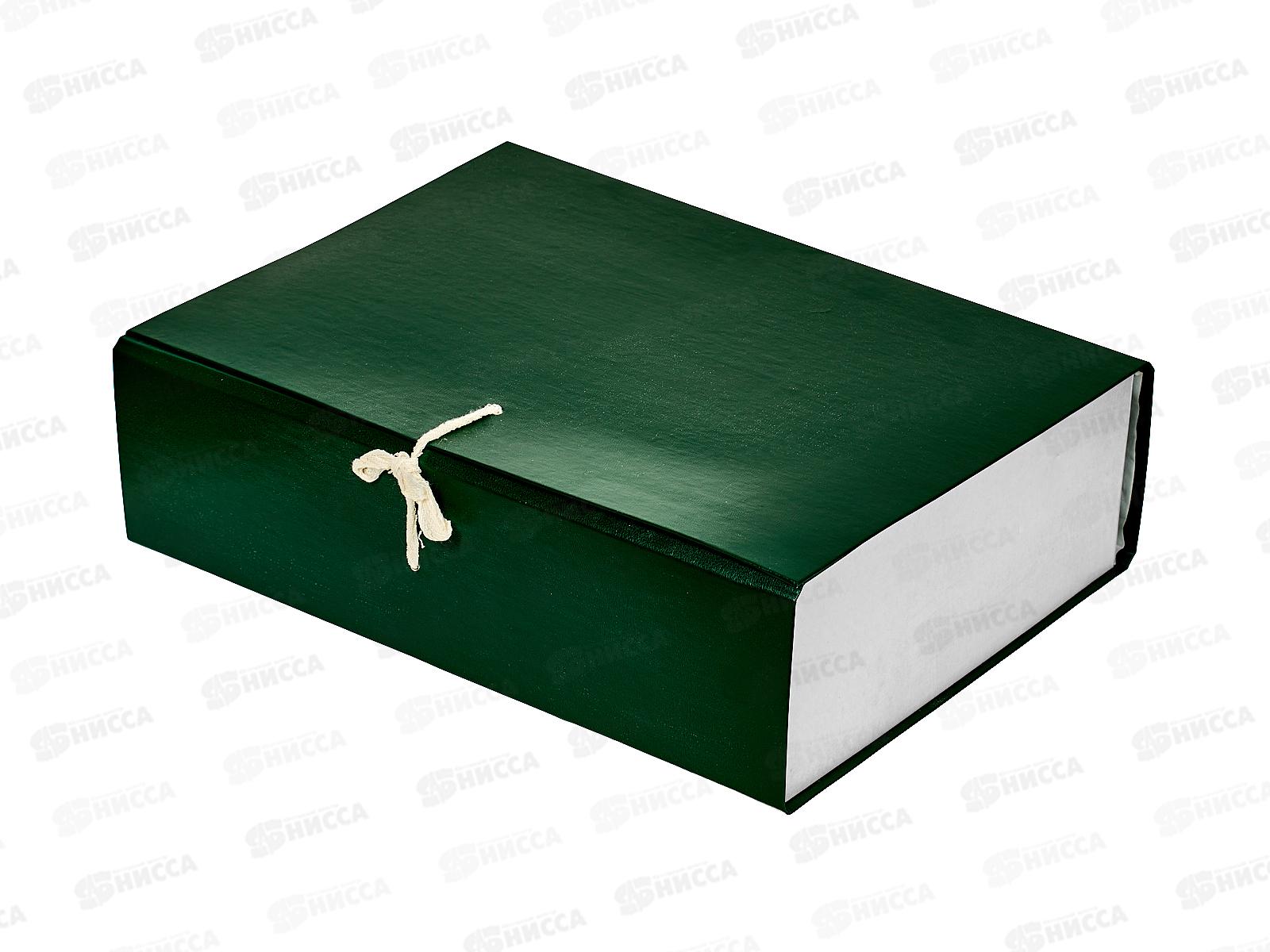 Папка архивная  9см с завязками ПГС зеленая *8