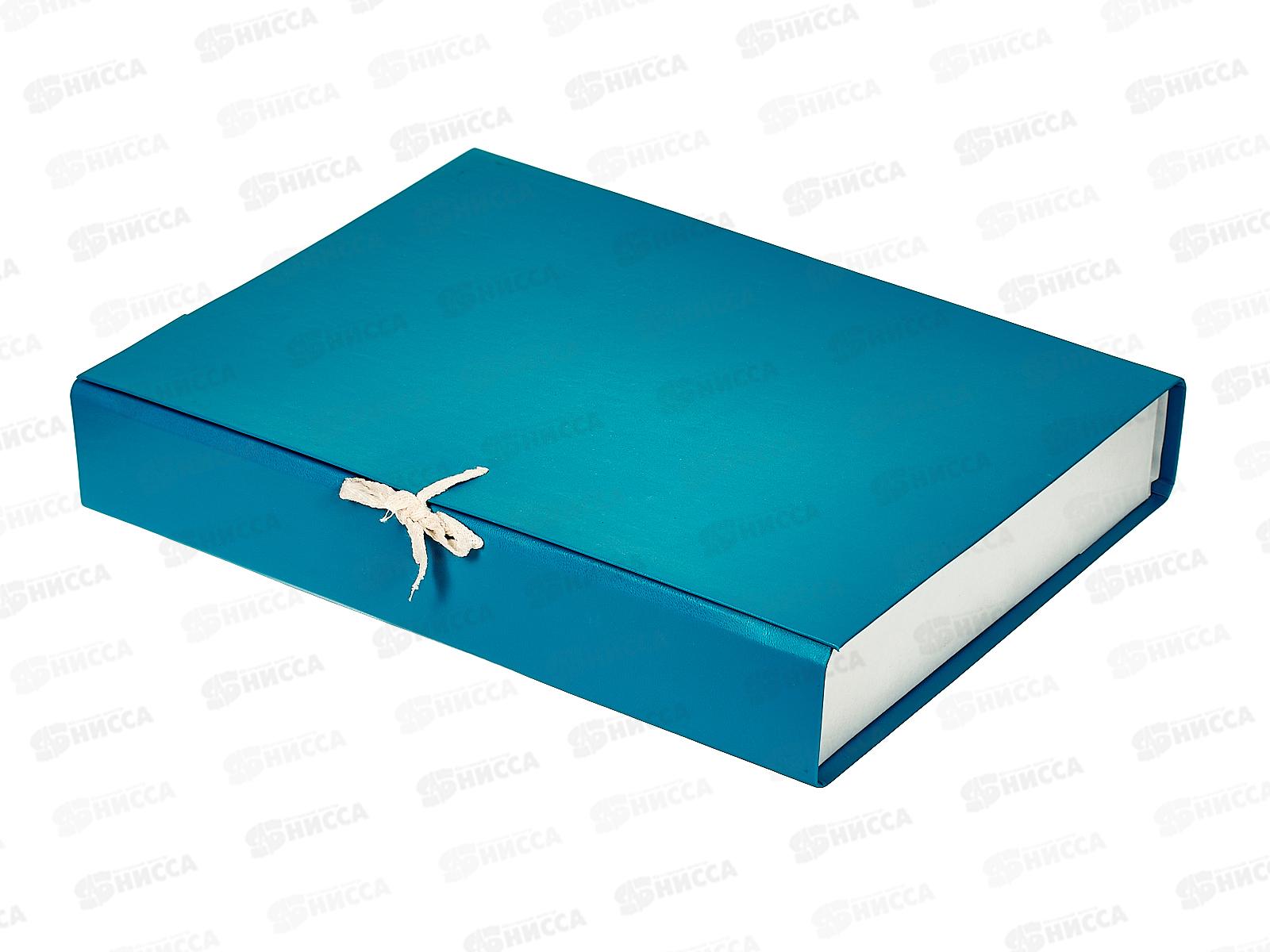 Папка архивная  5см с завязками ПГС бирюза *8