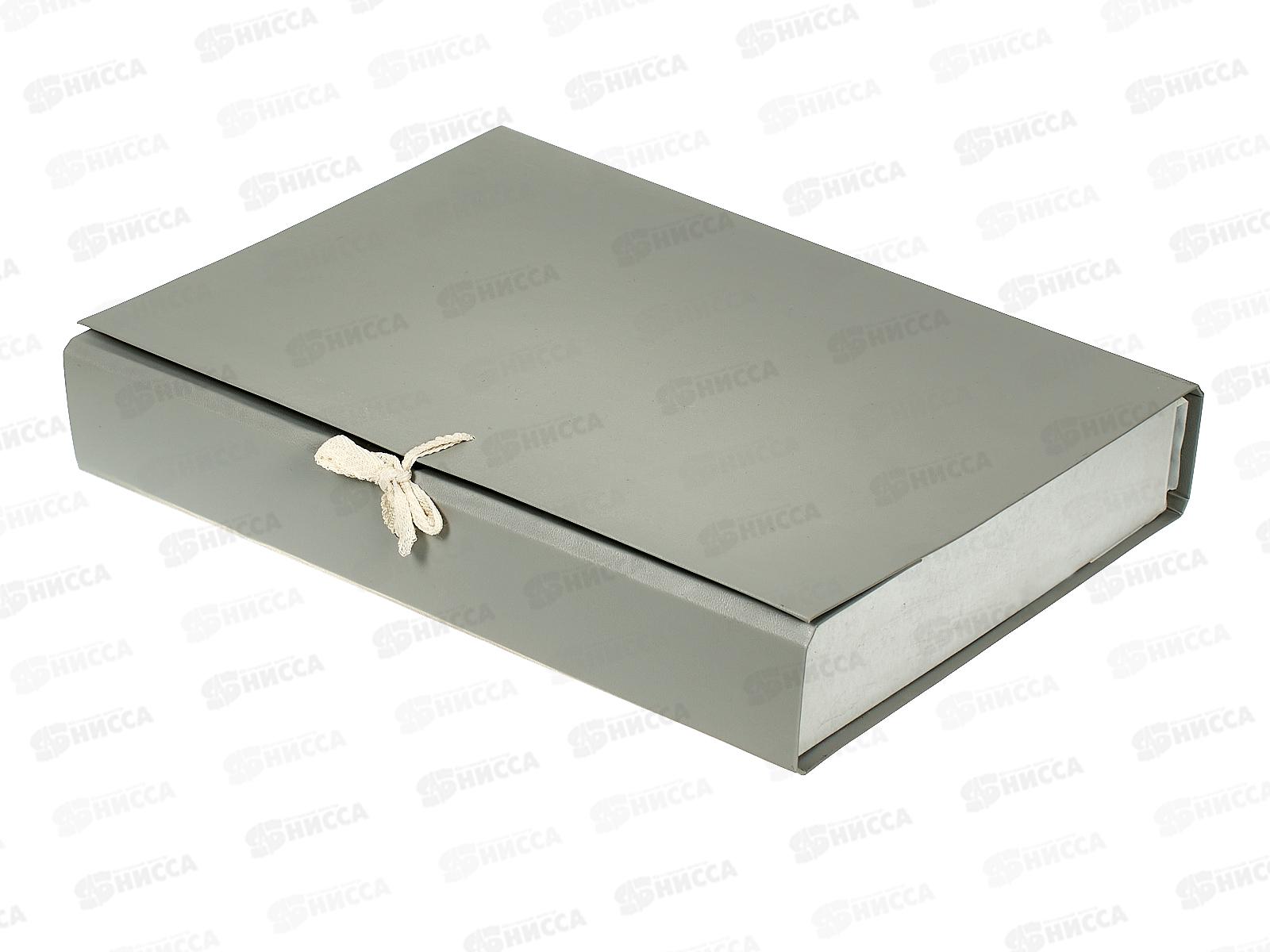 Папка архивная  5см с завязками ПГС серая *8