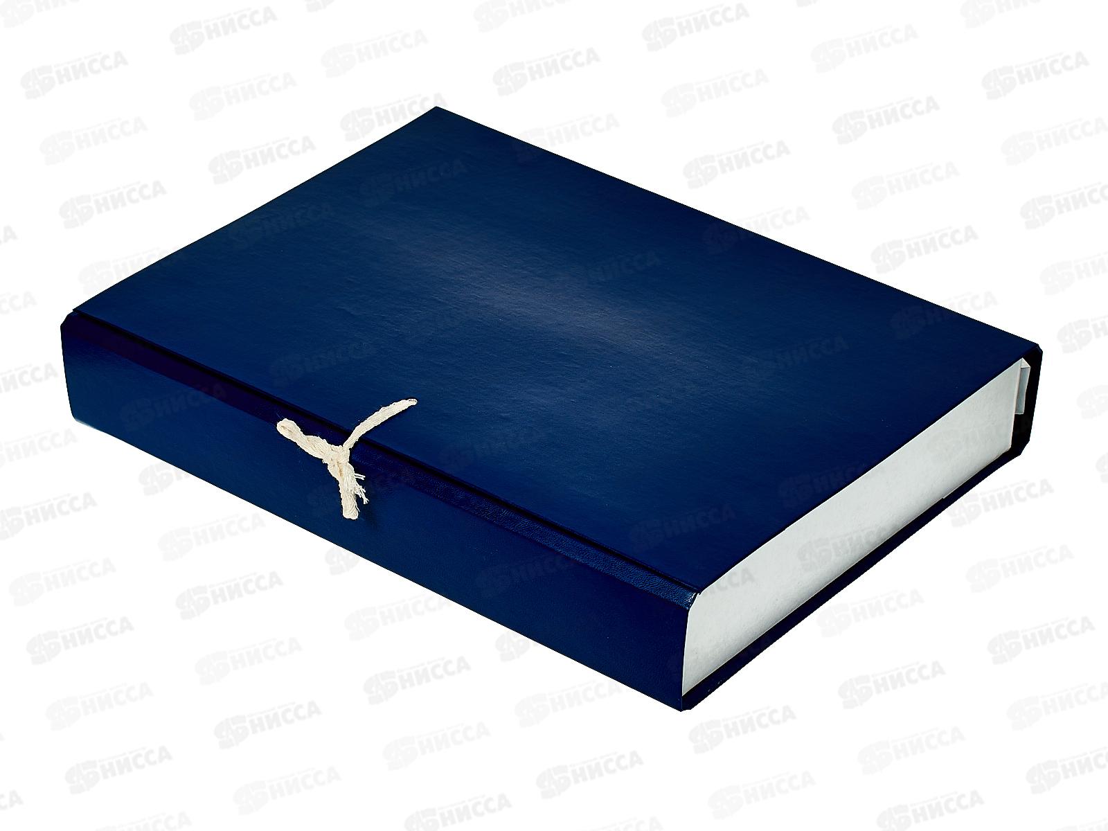 Папка архивная  5см с завязками ПГС синяя *8