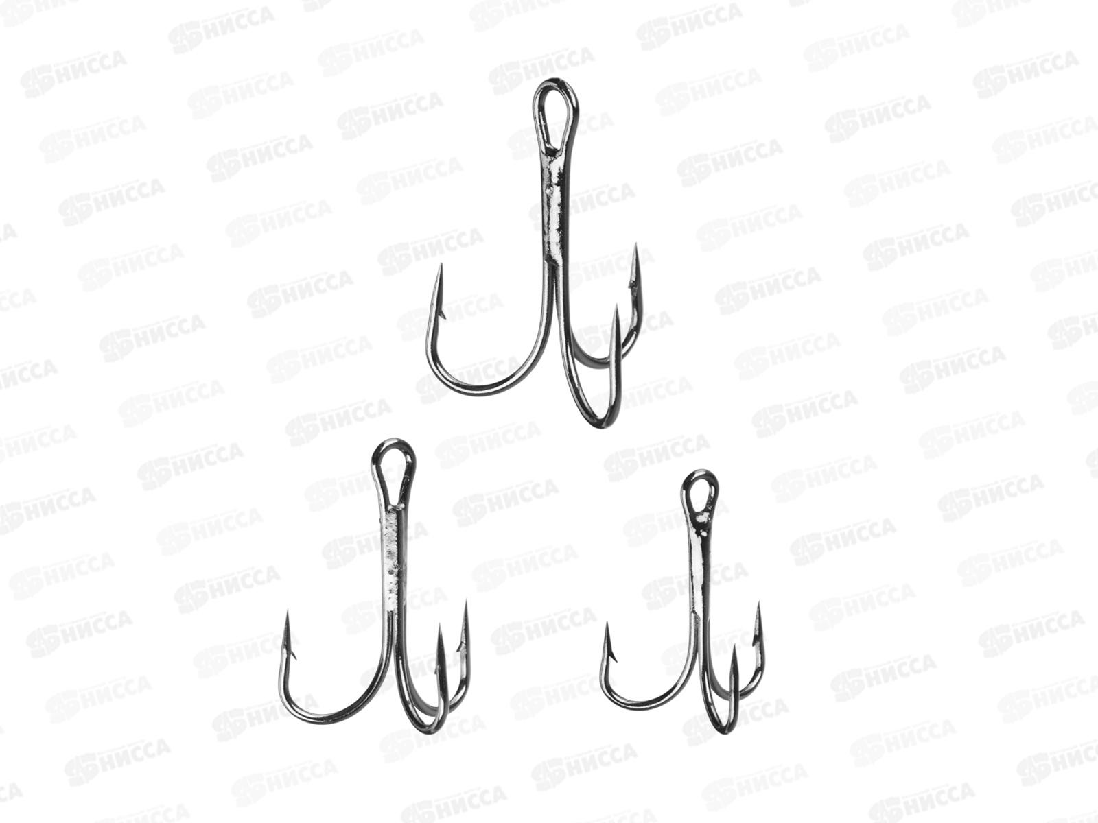 Набор крючков тройных AZOR #4,2,1 черный никель 344-064   г