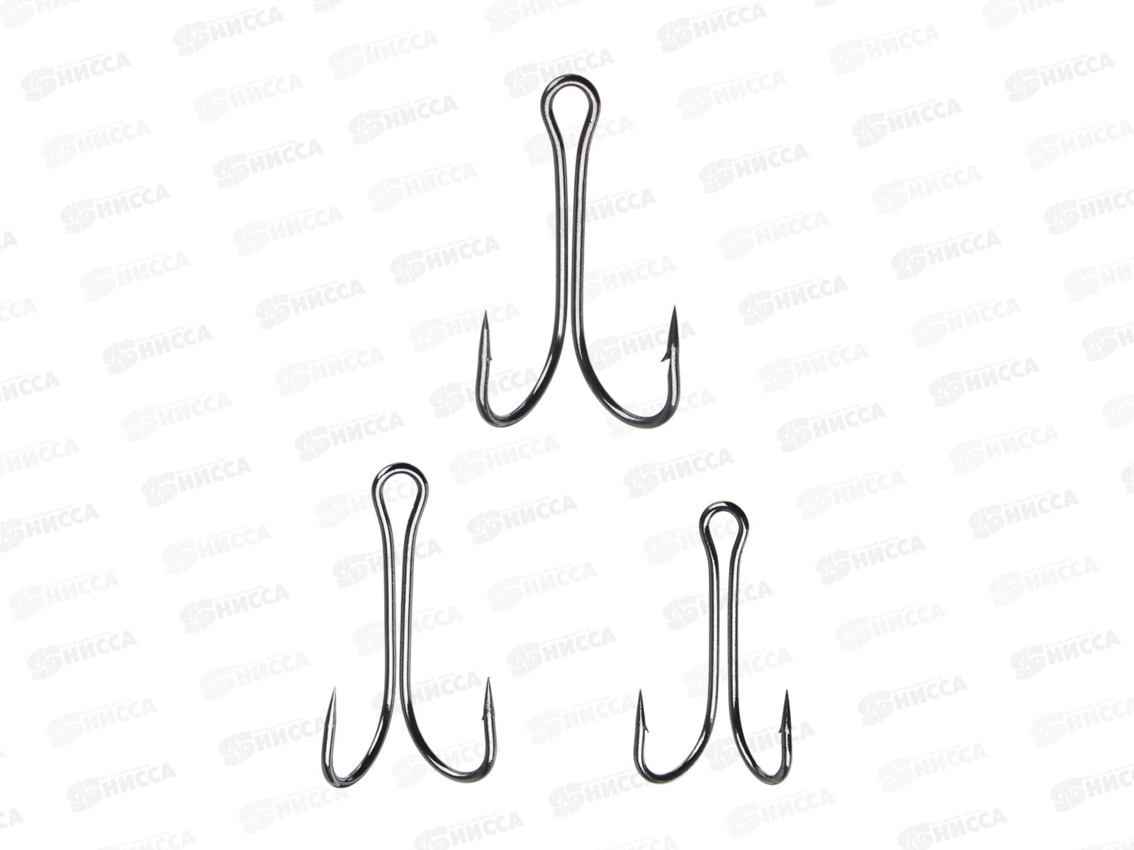 Набор крючков двойных AZOR #4,2,1 черный никель 344-065   г