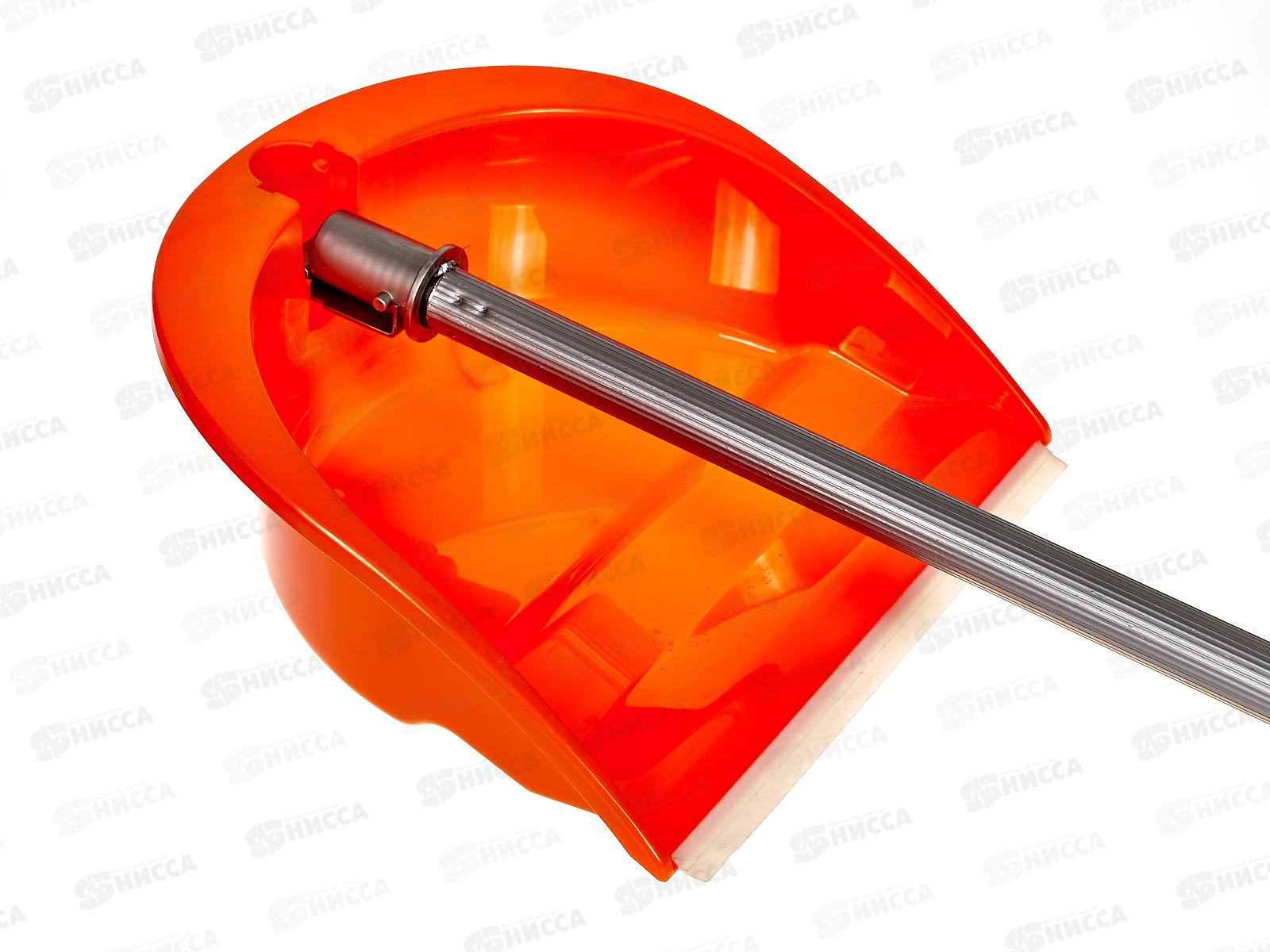 Совок с высокой ручкой ЛЕНИВКА Люкс (складной) Оранжевый М 5196 *32