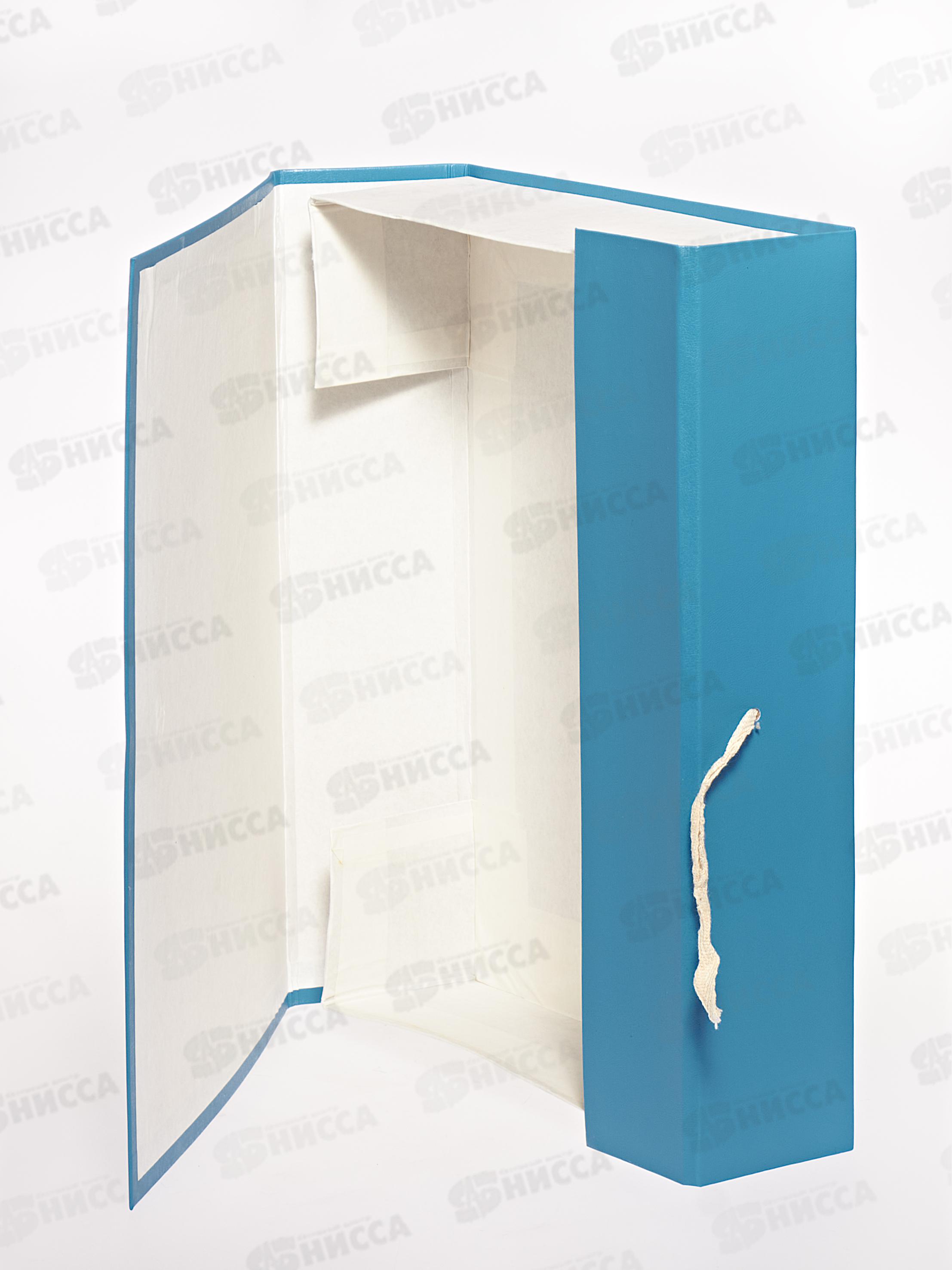 Папка архивная  7см с завязками ПГС бирюзовая *8